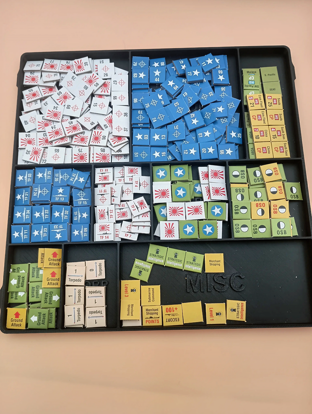 Pacific War Game Organizer & Insert