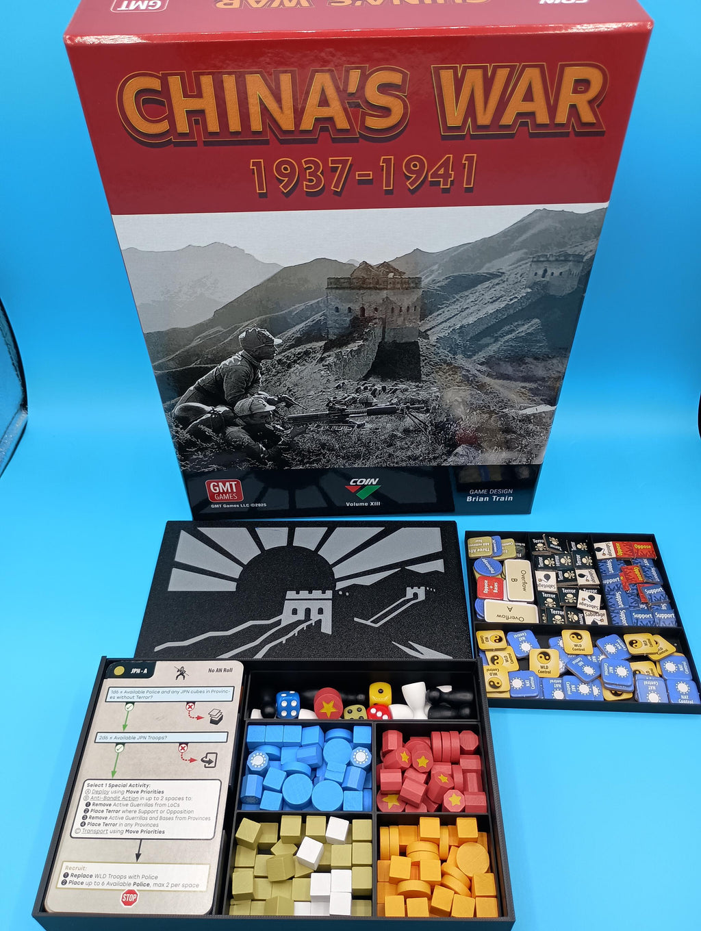 China's War Game Insert/Organizer with Sliding Dovetail Lid