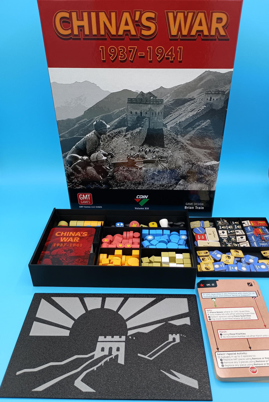 China's War Game Insert/Organizer with Sliding Dovetail Lid