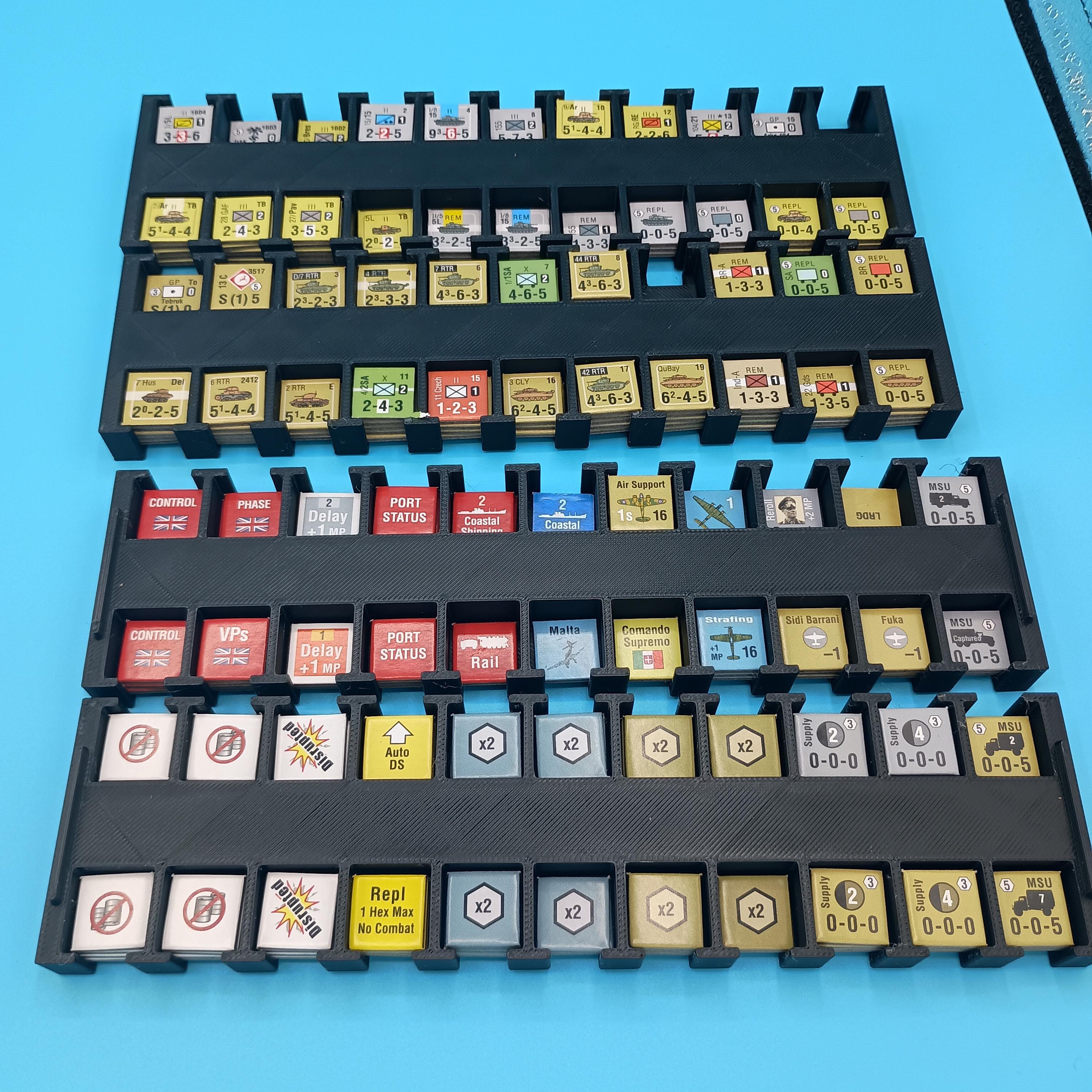 North Africa 41 Insert/Organizer Wargame Counter Storage Solution for Mark Simonitch / GMT Games