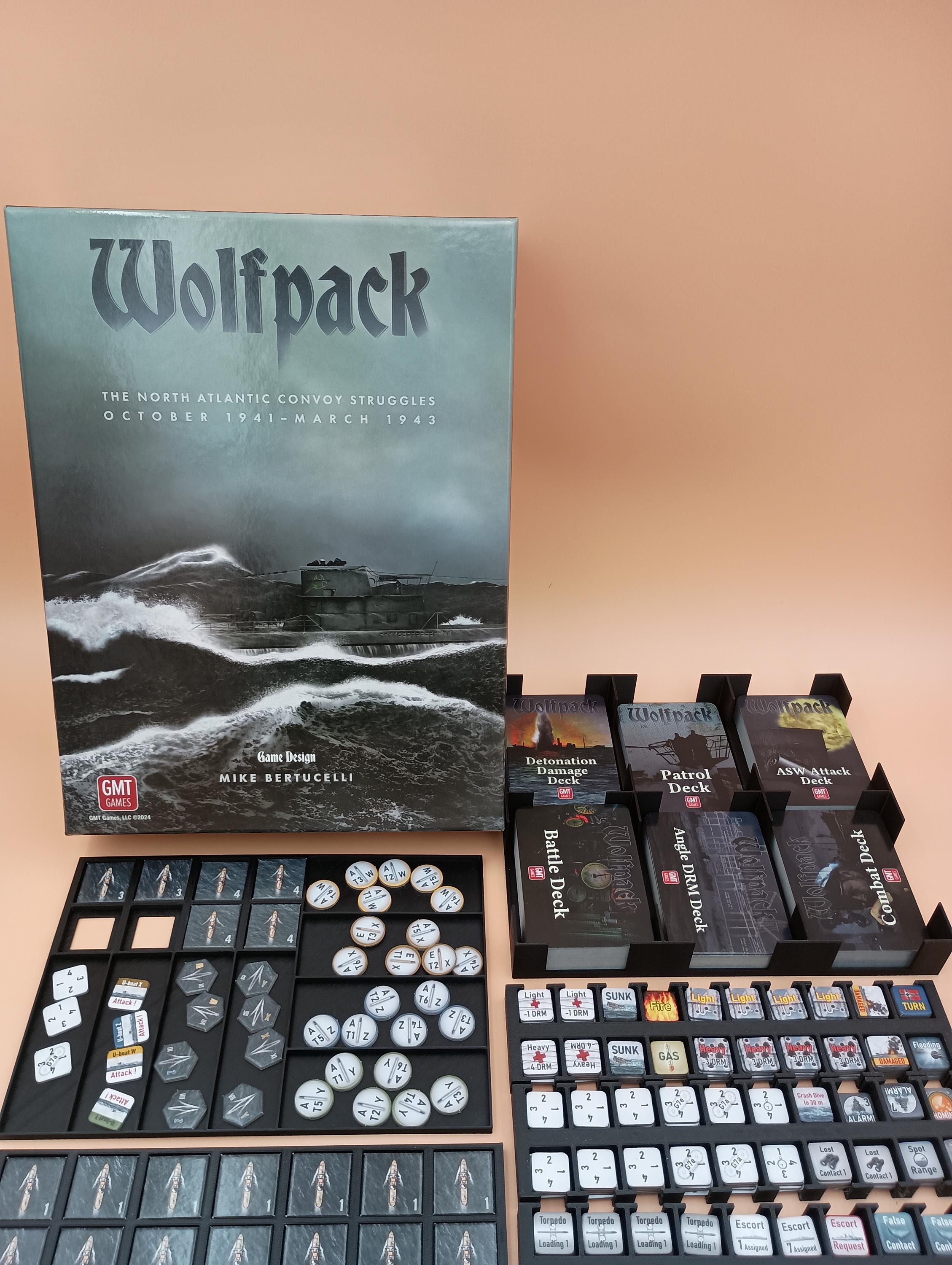 Wolfpack: North Atlantic Convoy Struggles Game Organizer and Insert