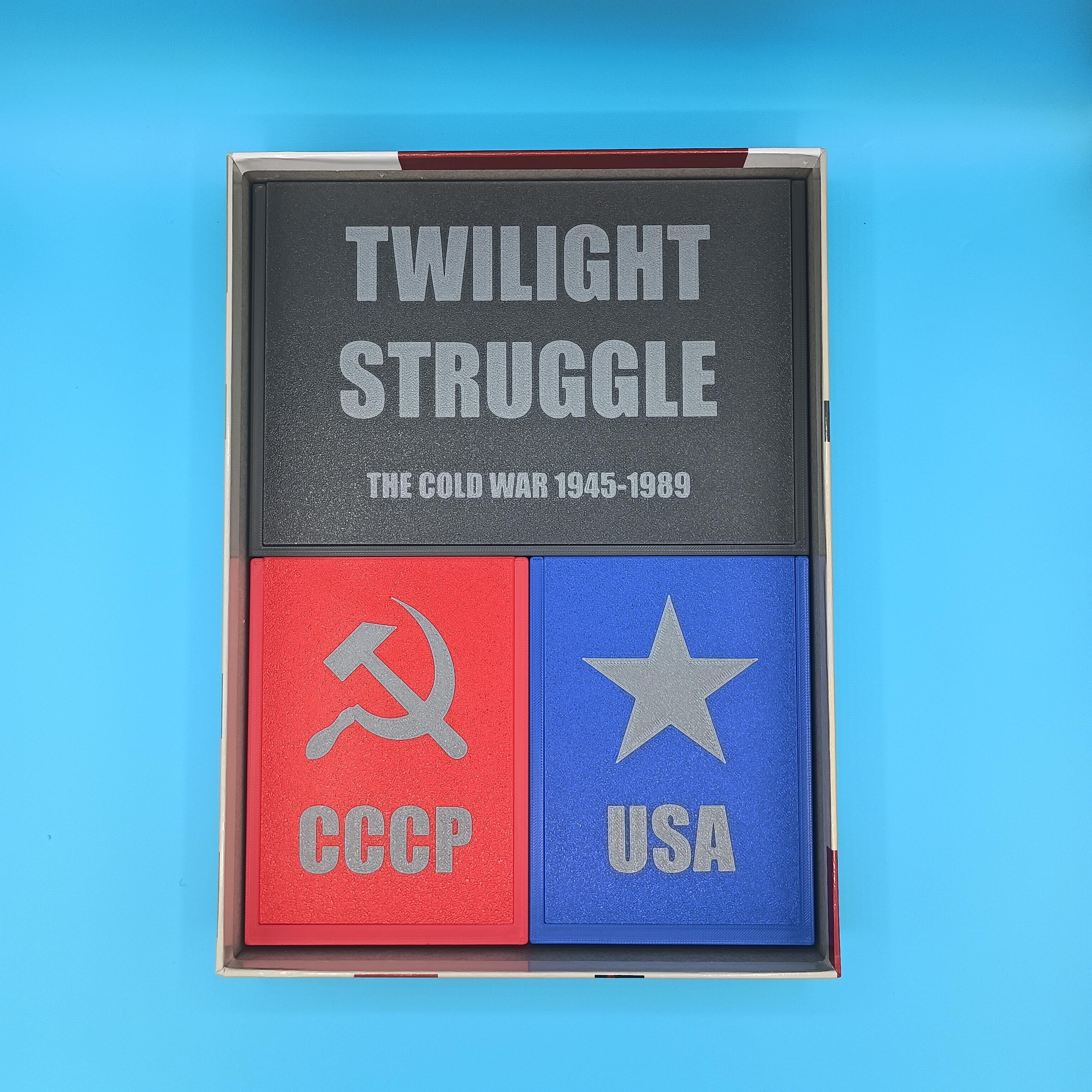 Twilight Struggle Organizer Insert with Sliding Lids