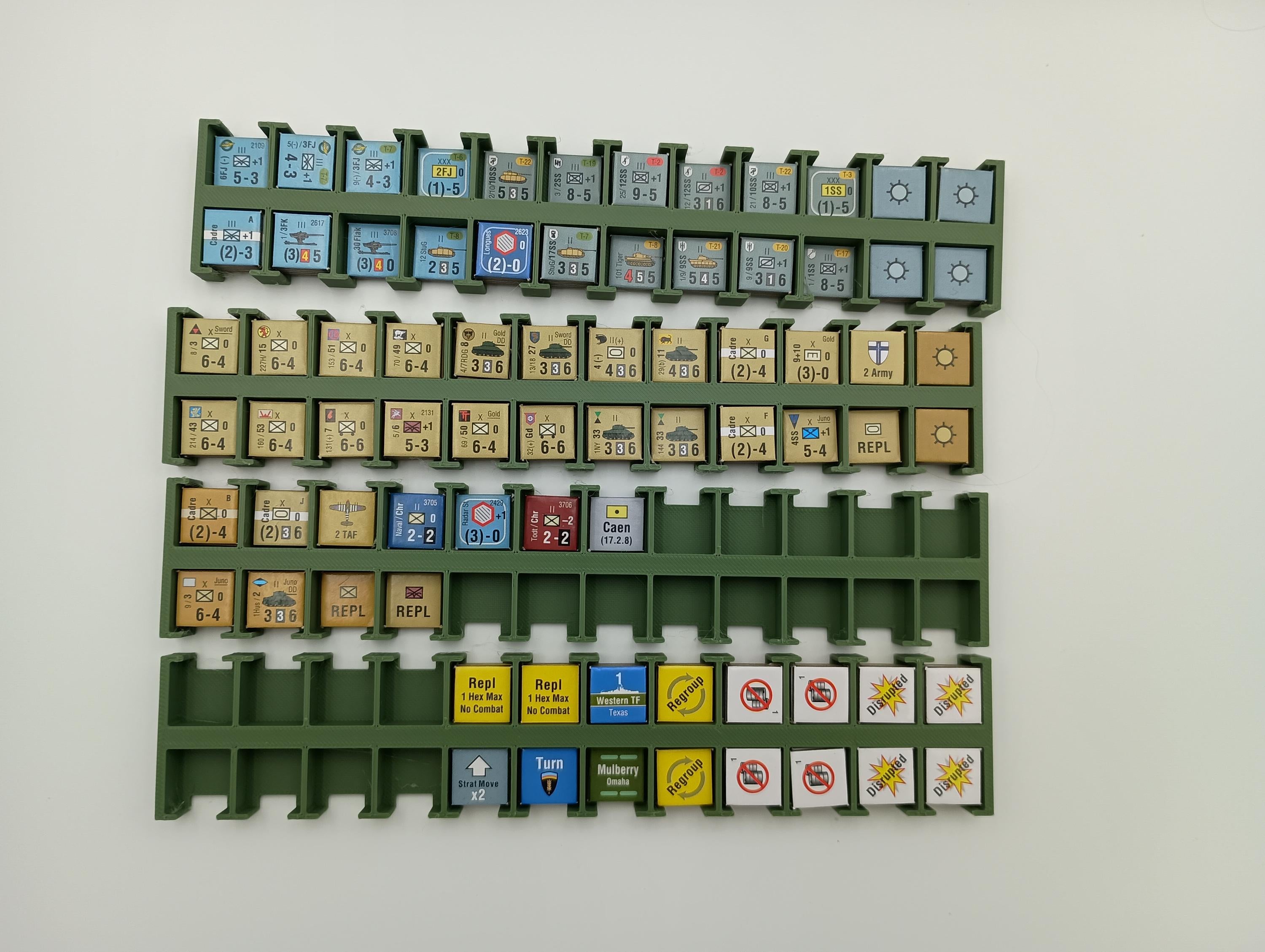Normandy 44 Counter Organizer: Wargame Storage Insert for Mark Simonitch Games