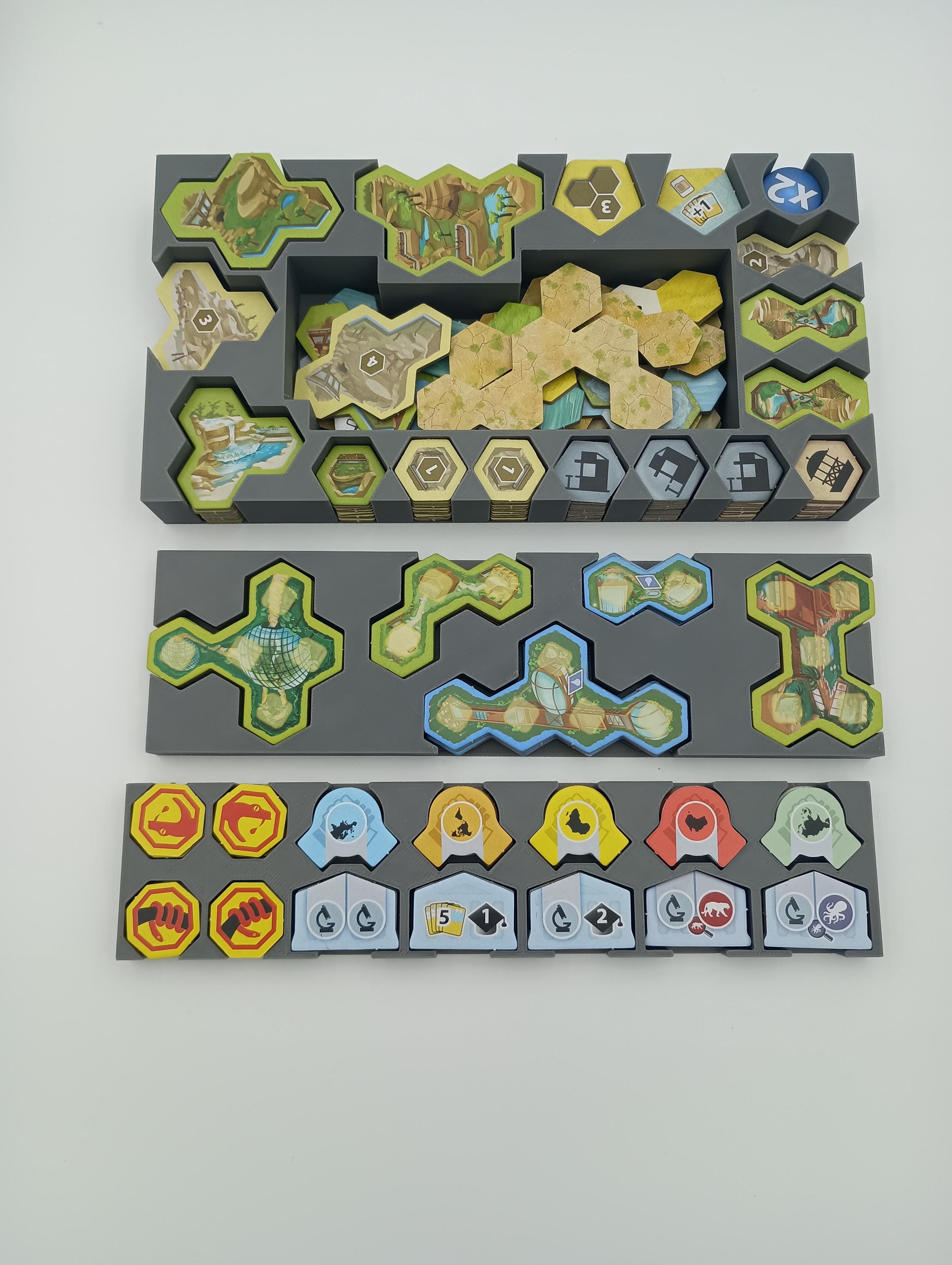 Ark Nova and Marine Worlds Board Game Organizer & Insert