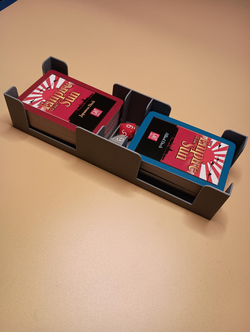 2 Card Deck & Dice Holder / Insert fits GMT Game Boxes and Standard Poker Cards