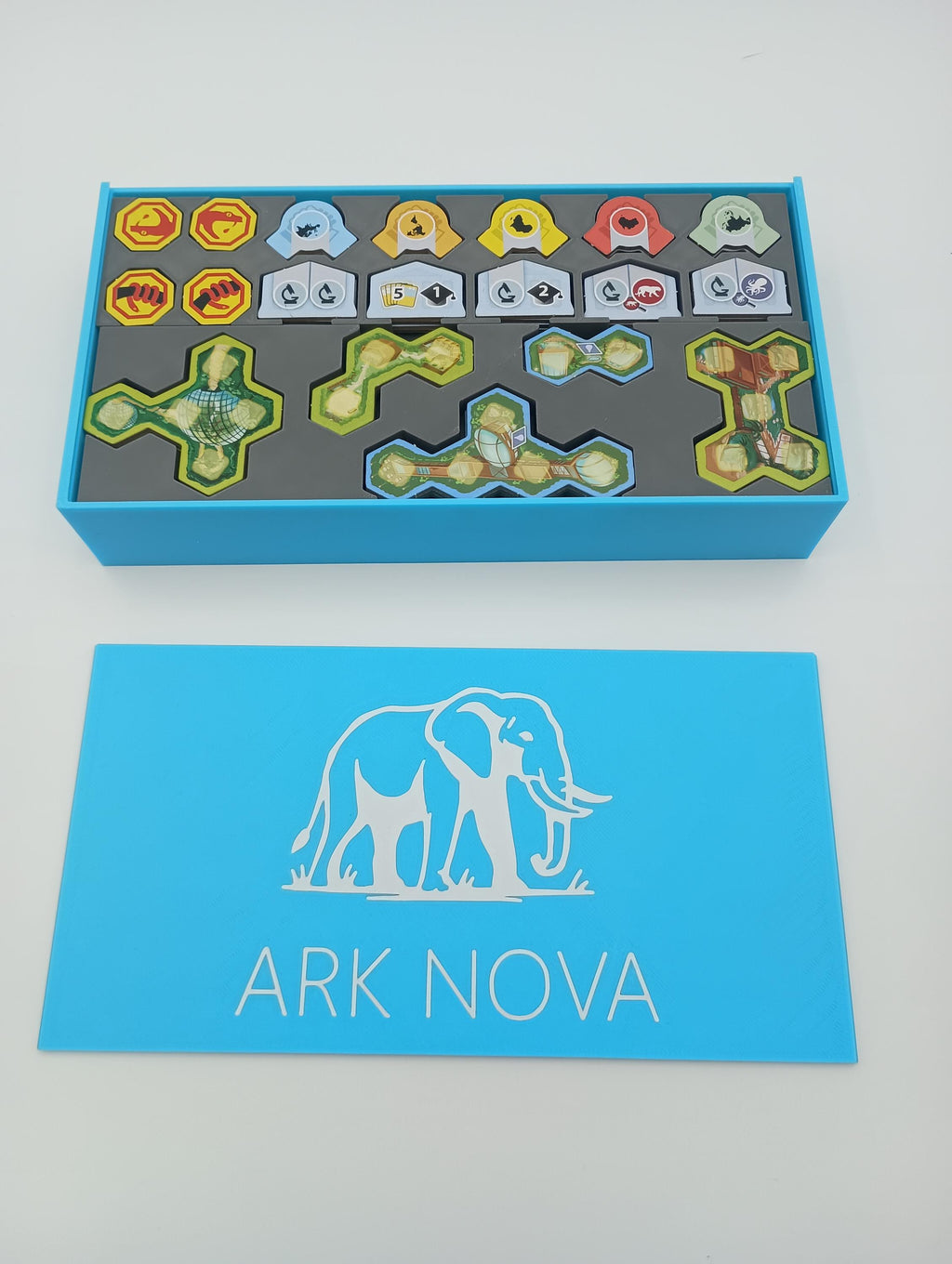 Ark Nova and Marine Worlds Board Game Organizer & Insert
