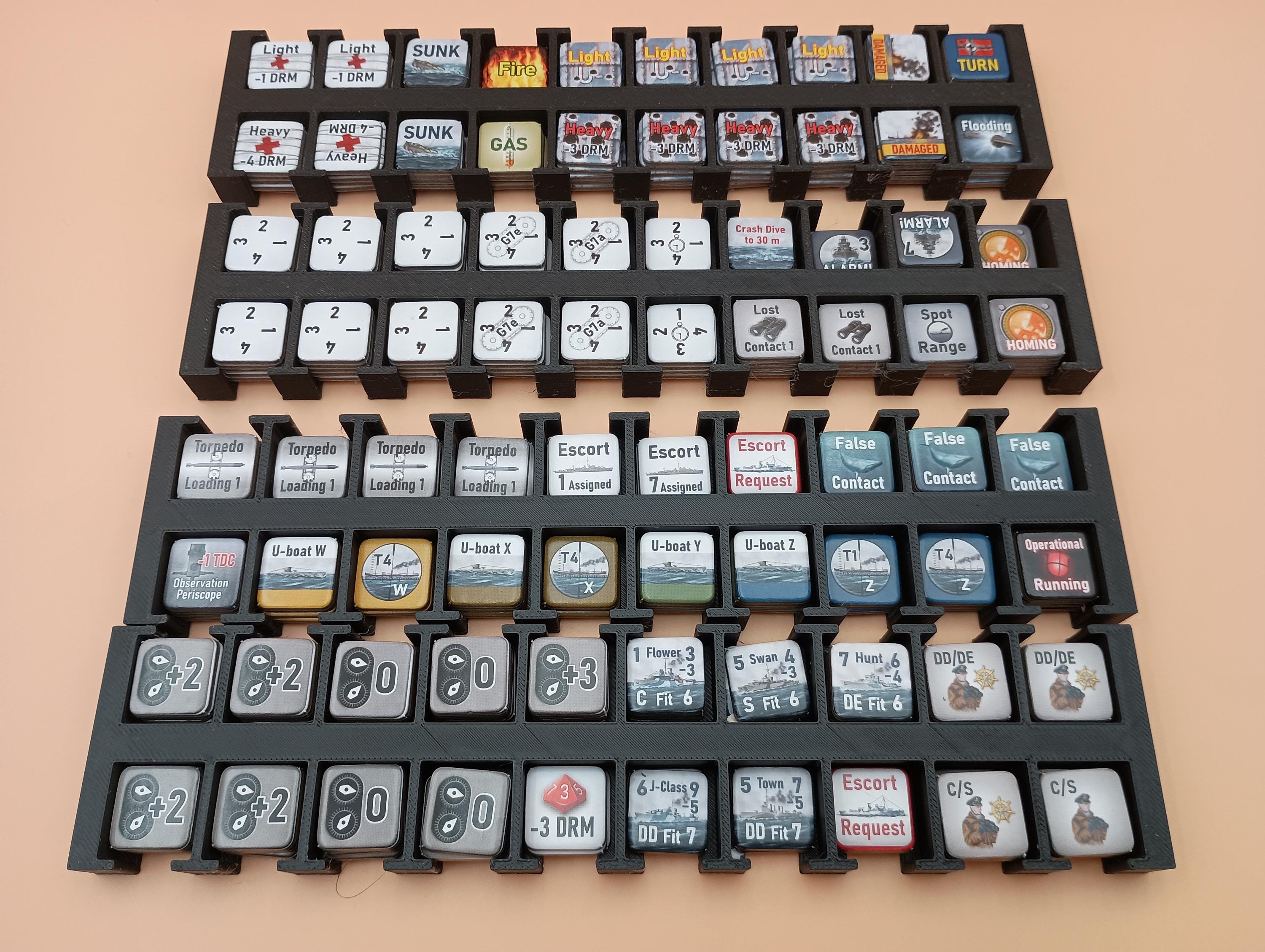 Wolfpack: North Atlantic Convoy Struggles Game Organizer and Insert