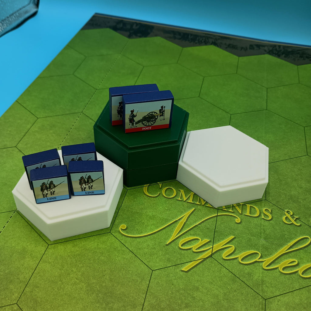 Stackable Hex Terrain Tiles 17MM: Memoir '44 & Command and Colors