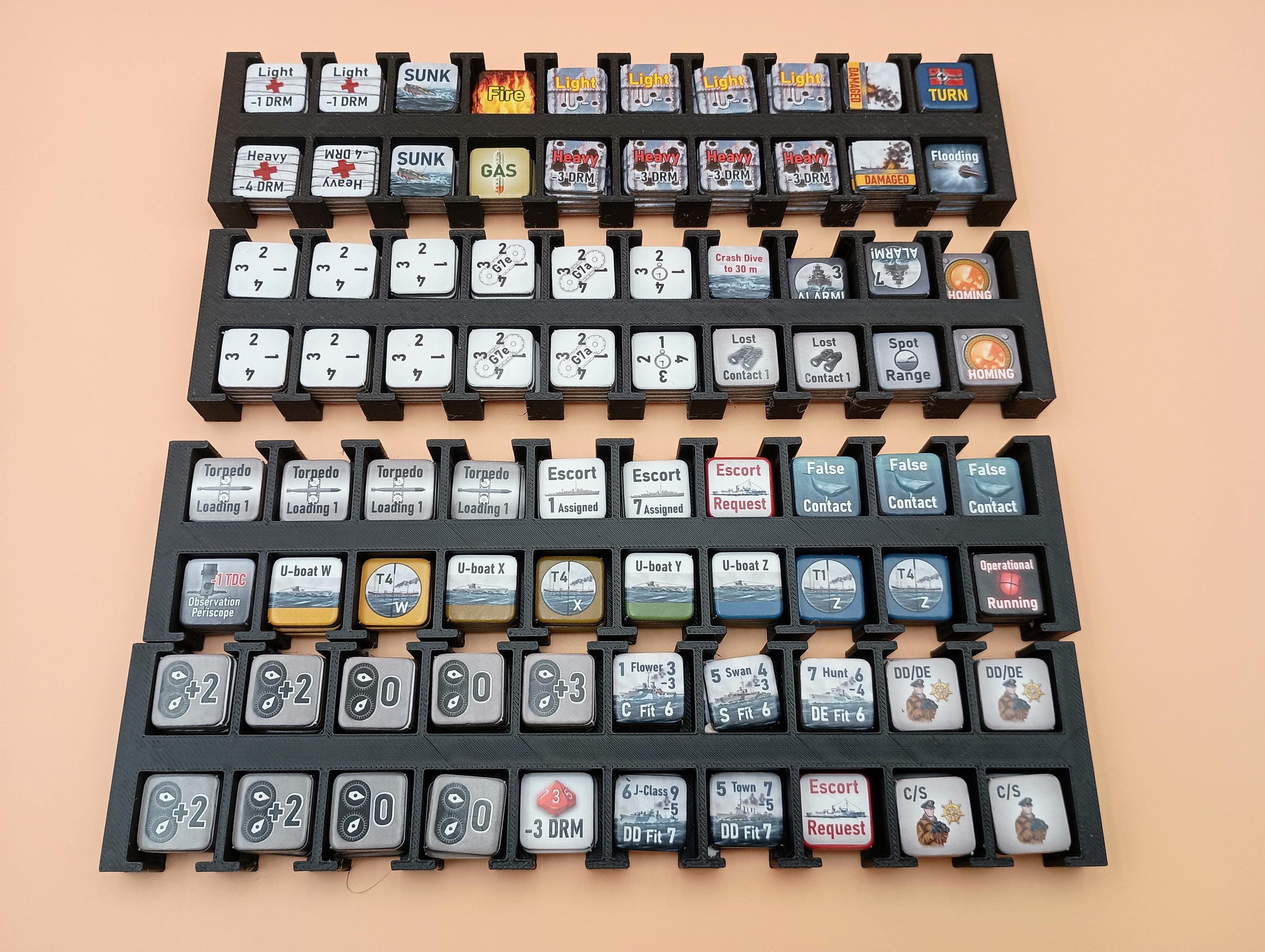 Wolfpack: North Atlantic Convoy Struggles Game Organizer and Insert