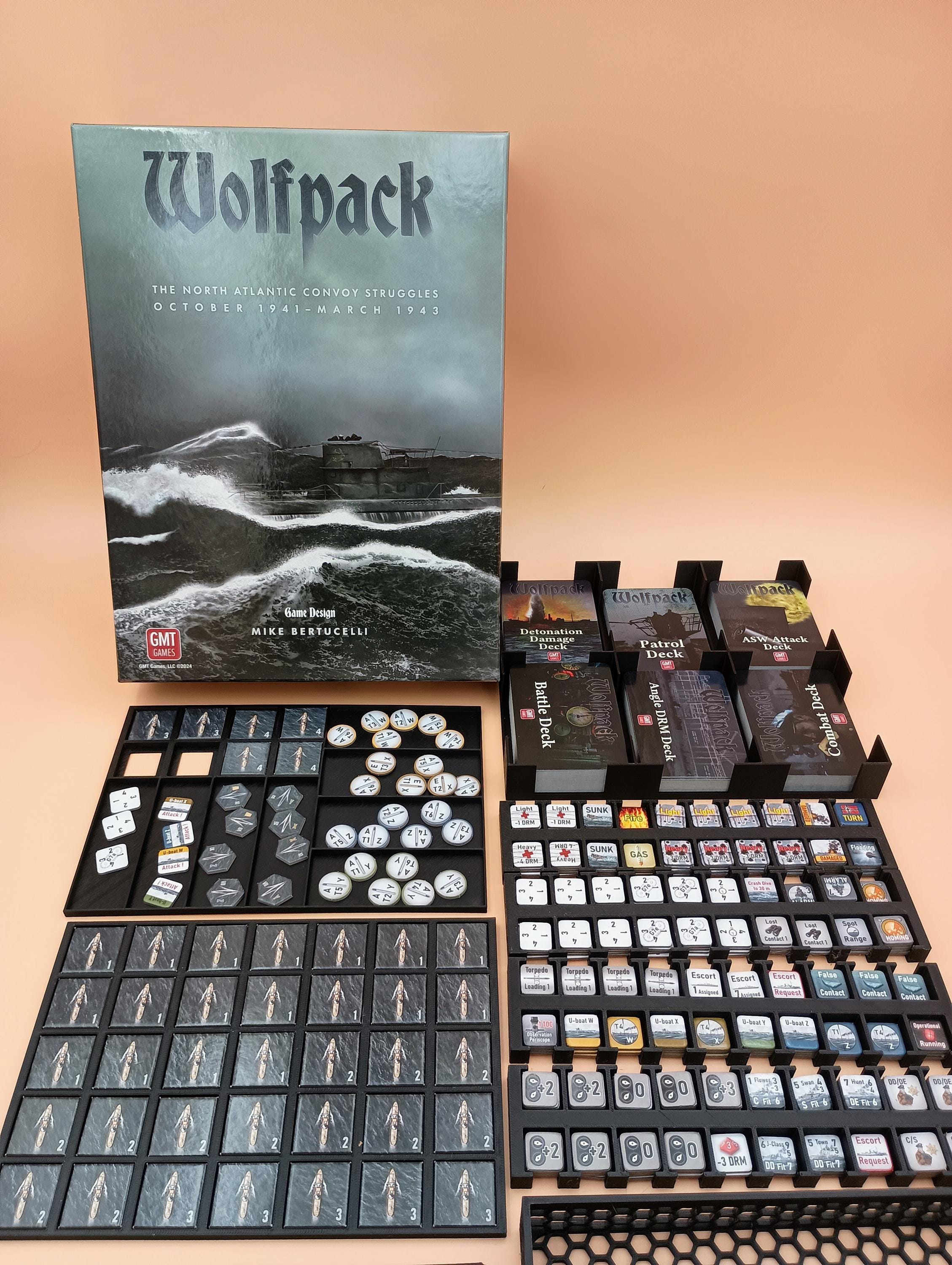 Wolfpack: North Atlantic Convoy Struggles Game Organizer and Insert