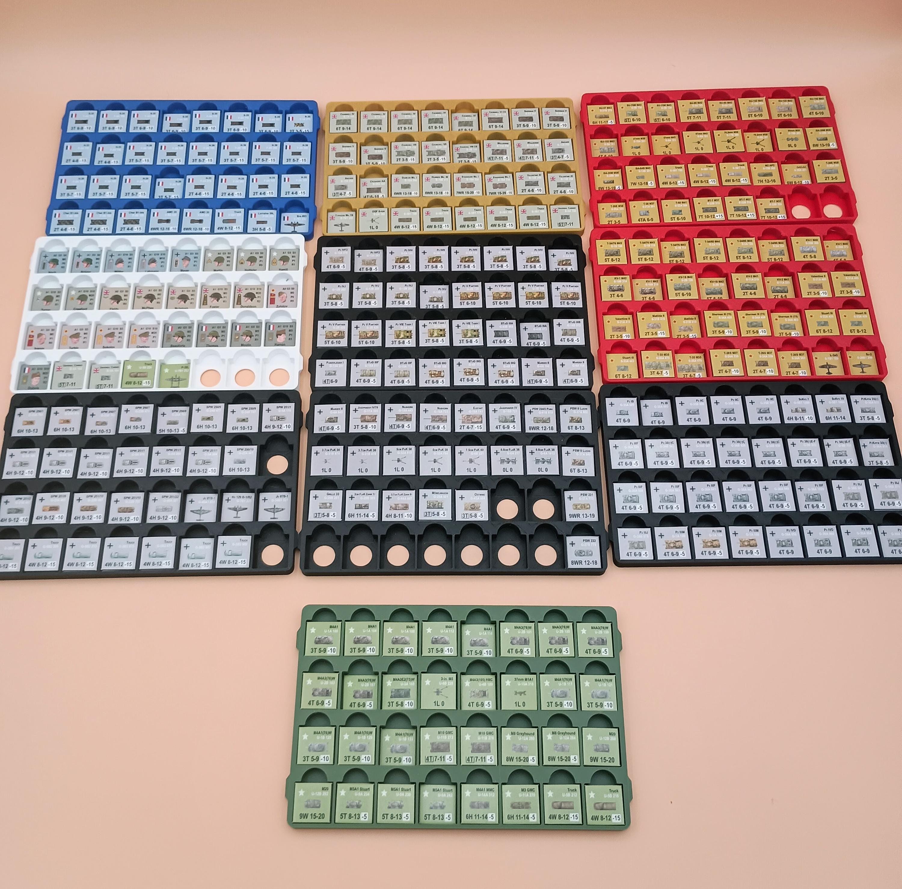 Panzer! All Expansions Compatible Board Game Organizer / Insert