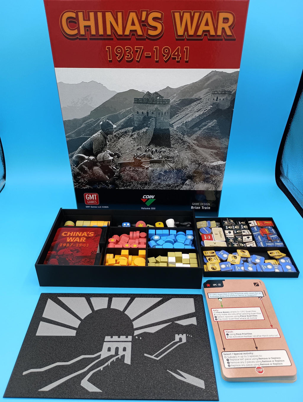 China's War Game Insert/Organizer with Sliding Dovetail Lid