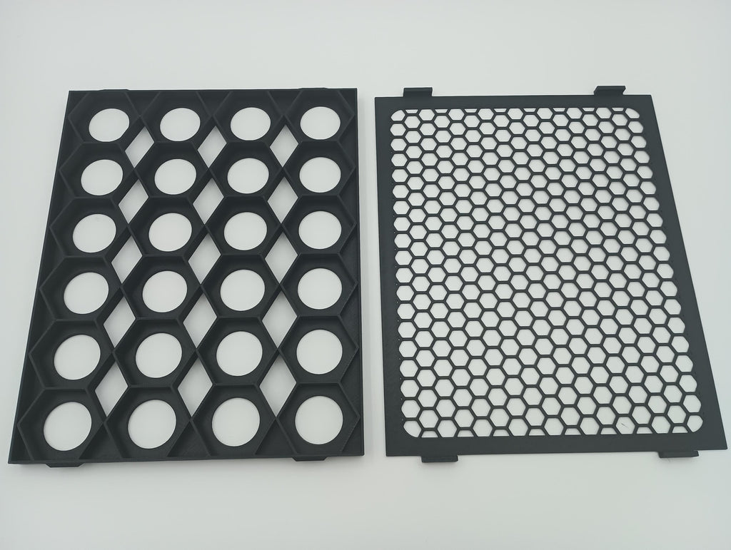 1830 Board Game Organizer and Insert with Snapping Lids for Hex Storage