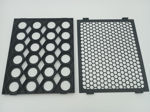 1830 Board Game Organizer and Insert with Snapping Lids for Hex Storage