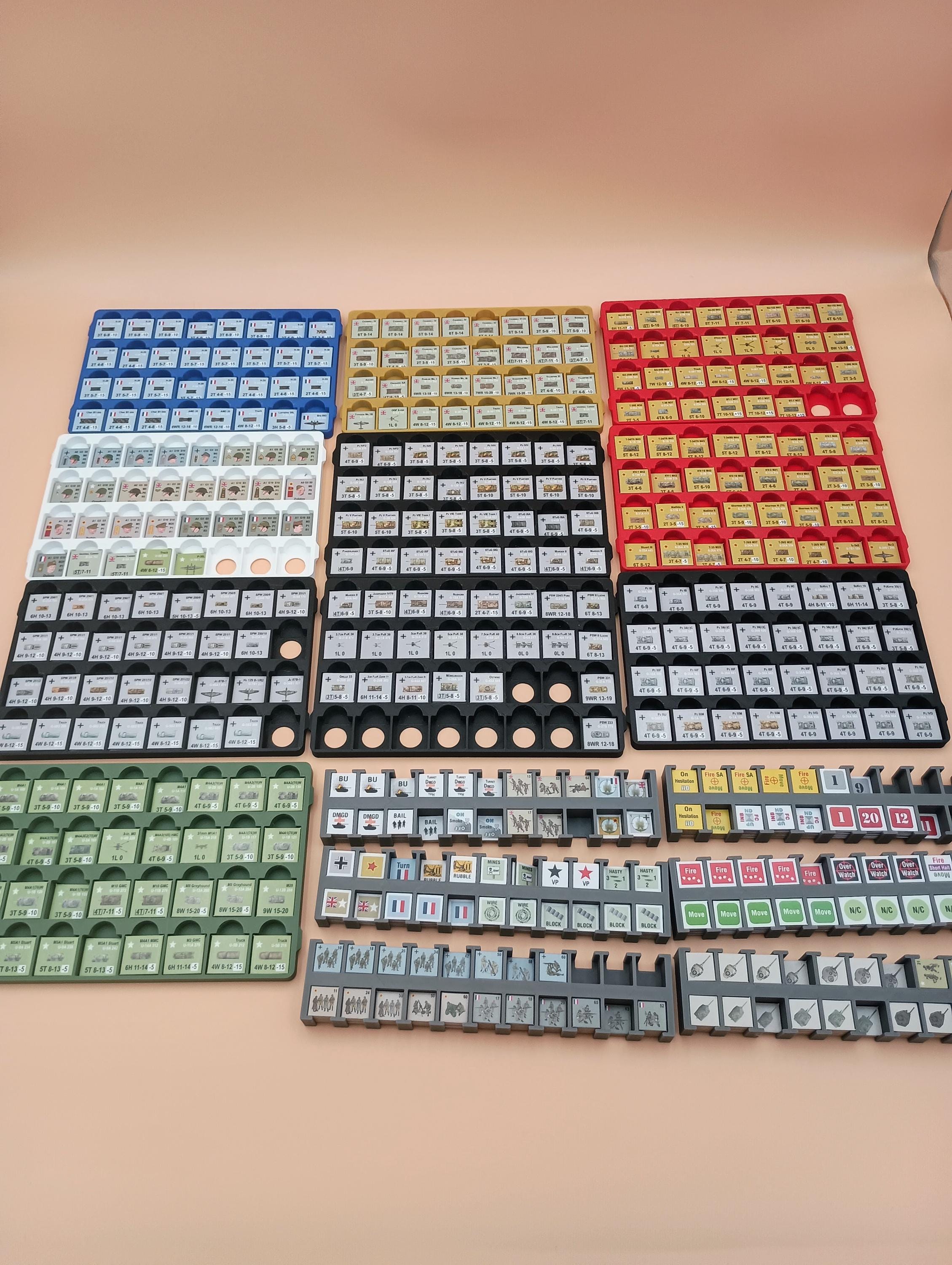 Panzer! All Expansions Compatible Board Game Organizer / Insert