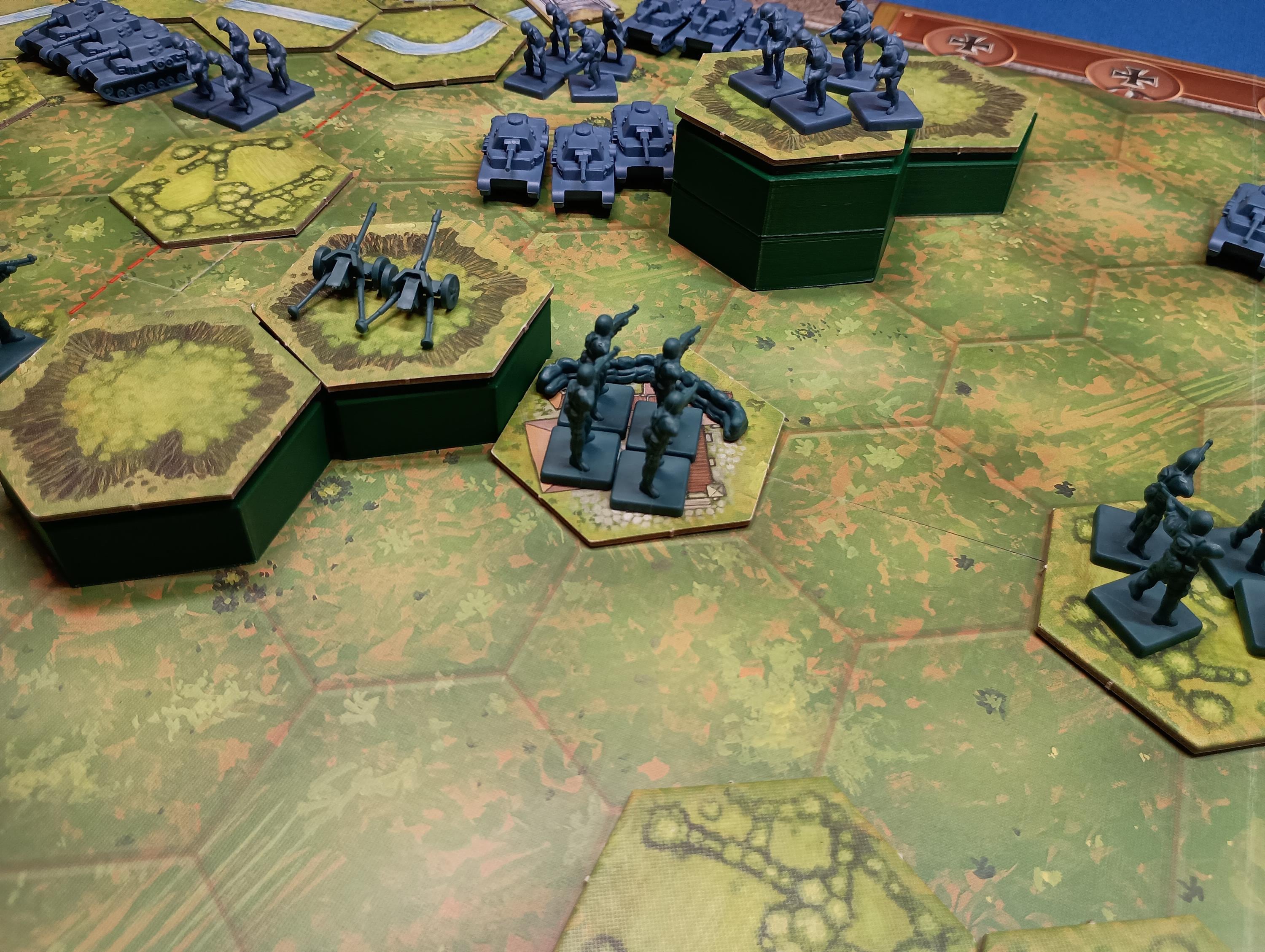 Stackable Hex Terrain Tiles 17MM: Memoir '44 & Command and Colors