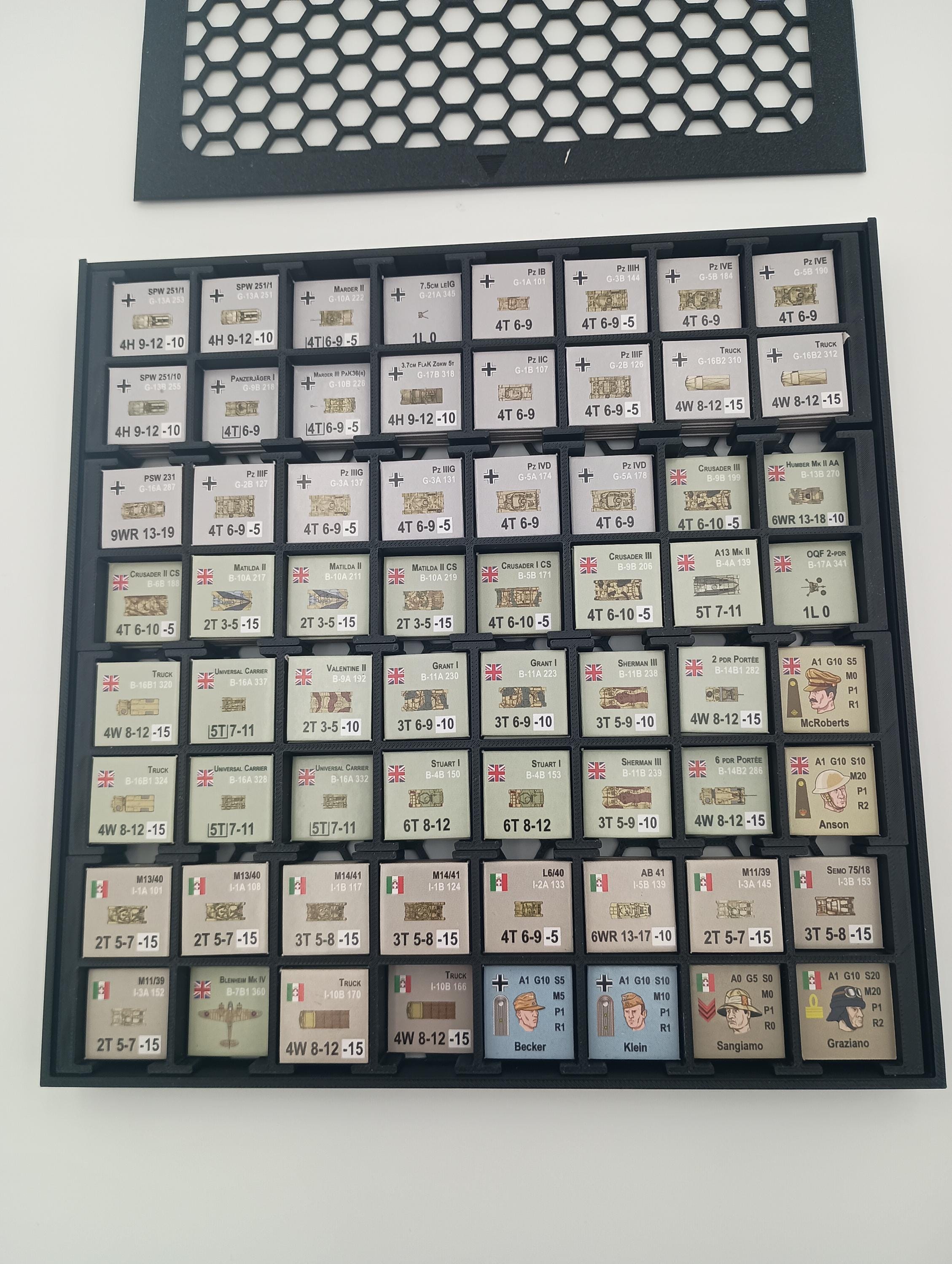 Panzer North Africa Game Insert/Organizer