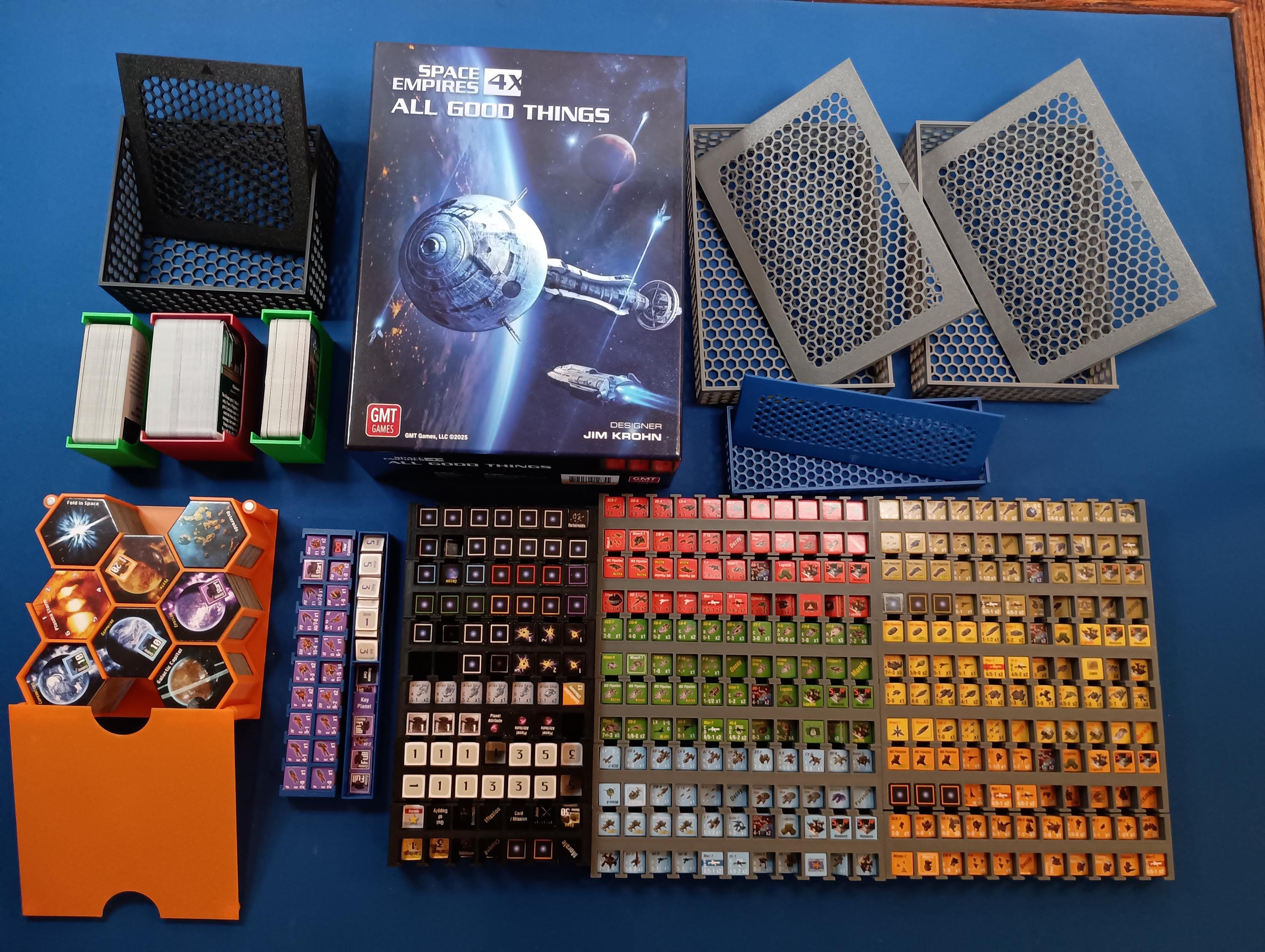 Space Empires 4X Organizer: All Expansions Compatible, Board Game Insert