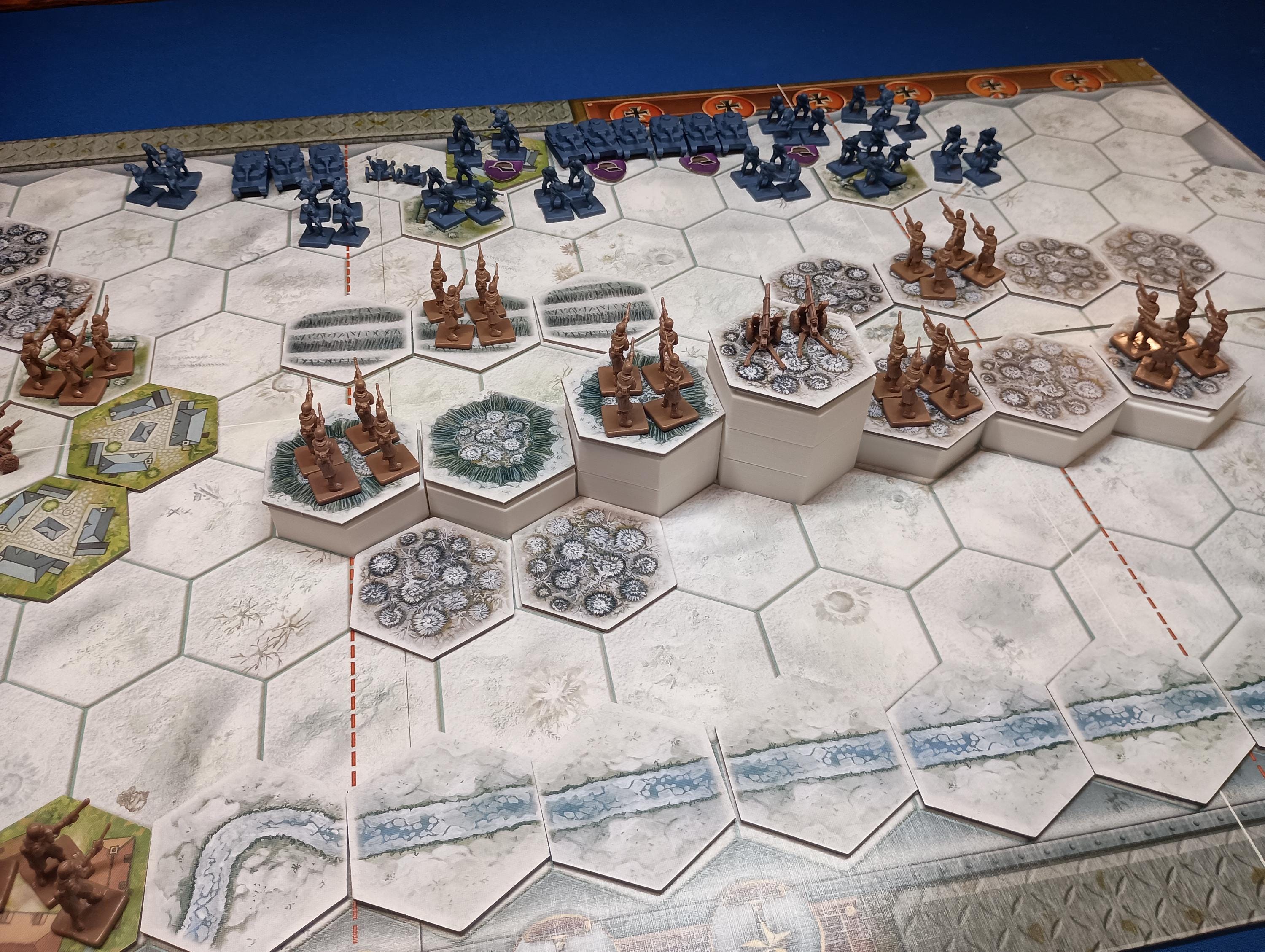 Stackable Hex Terrain Tiles 17MM: Memoir '44 & Command and Colors
