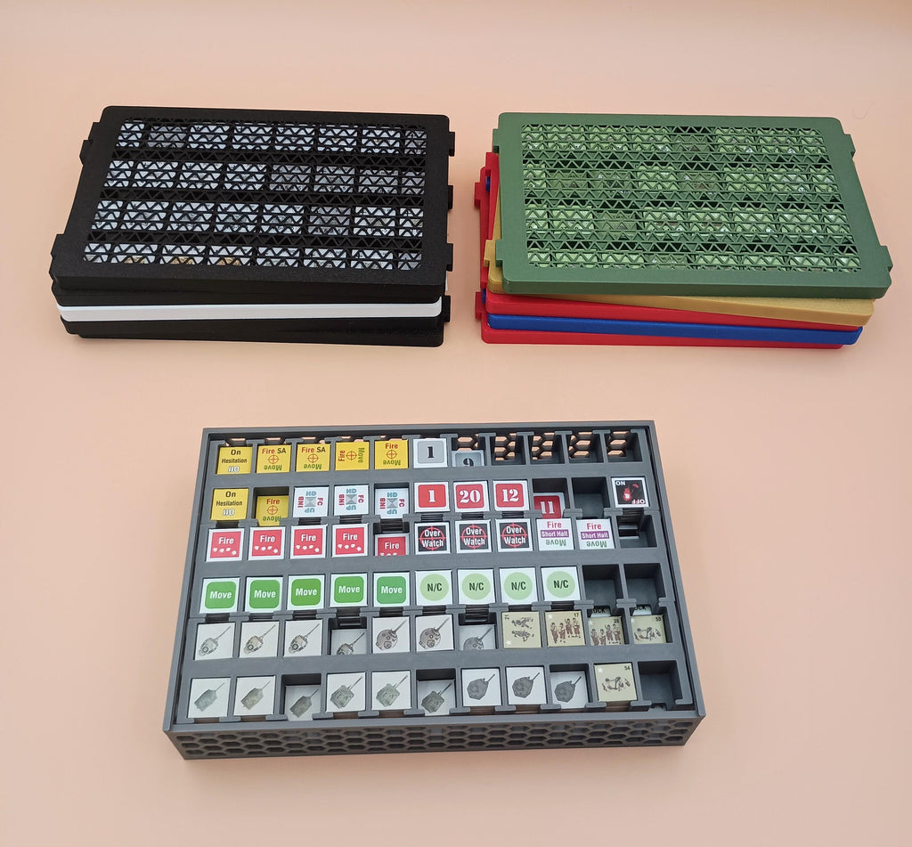 Panzer! All Expansions Compatible Board Game Organizer / Insert