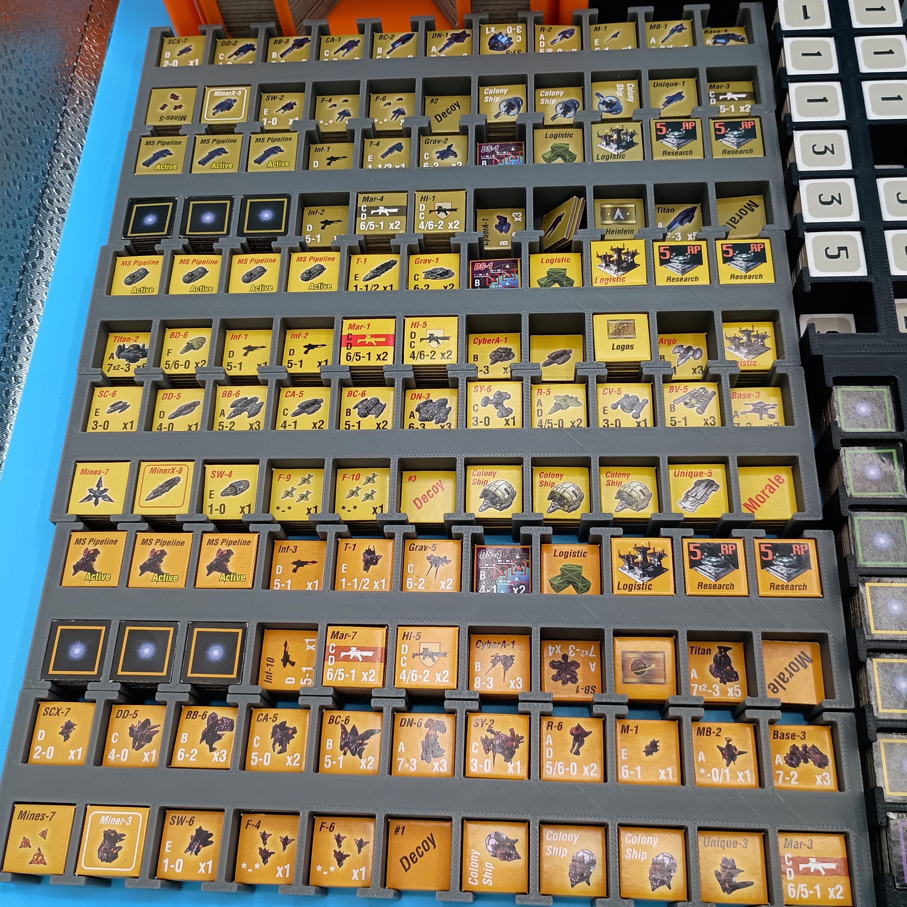 Space Empires 4X Organizer: All Expansions Compatible, Board Game Insert