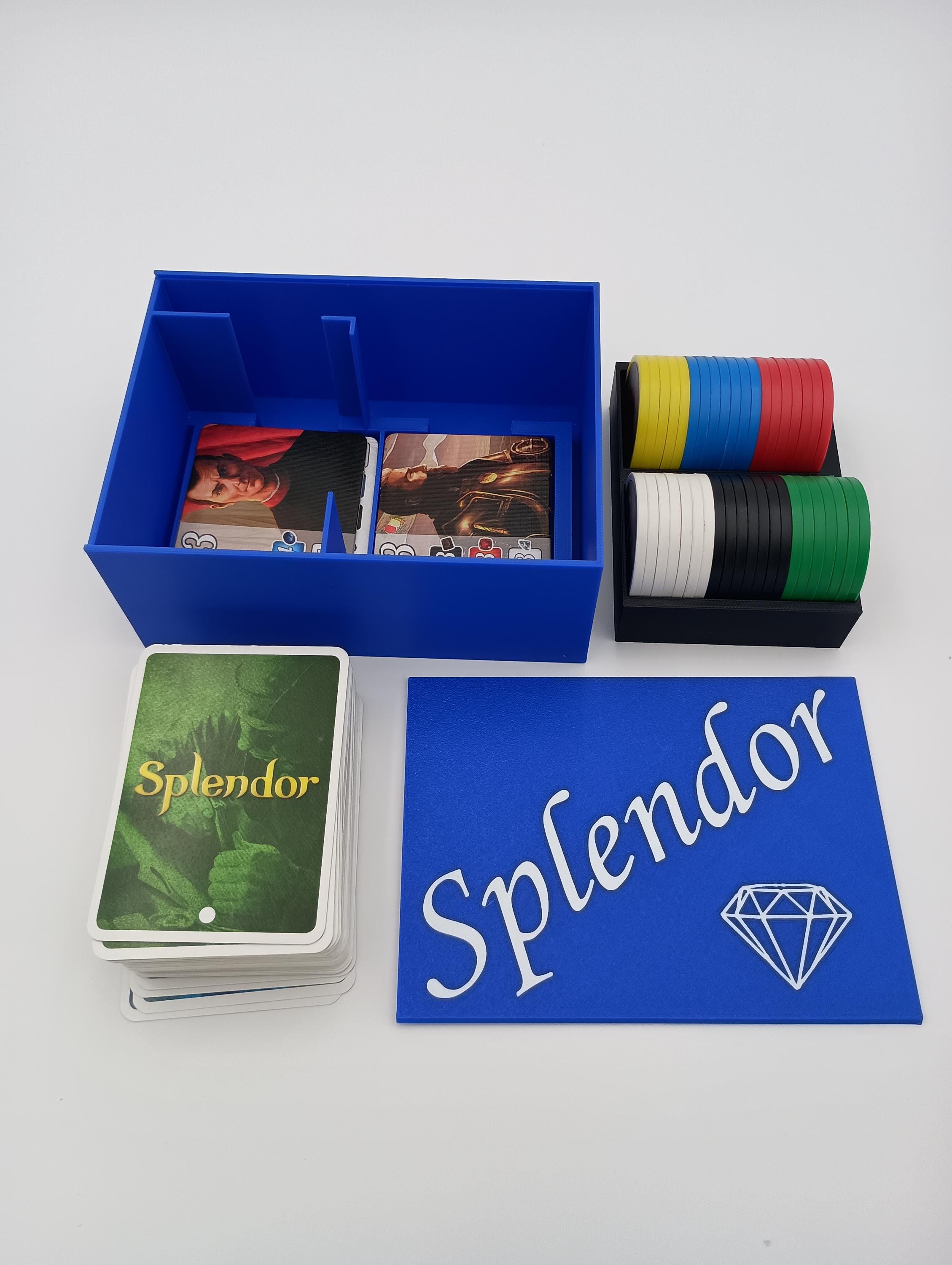 Splendor board game organizer and travel box