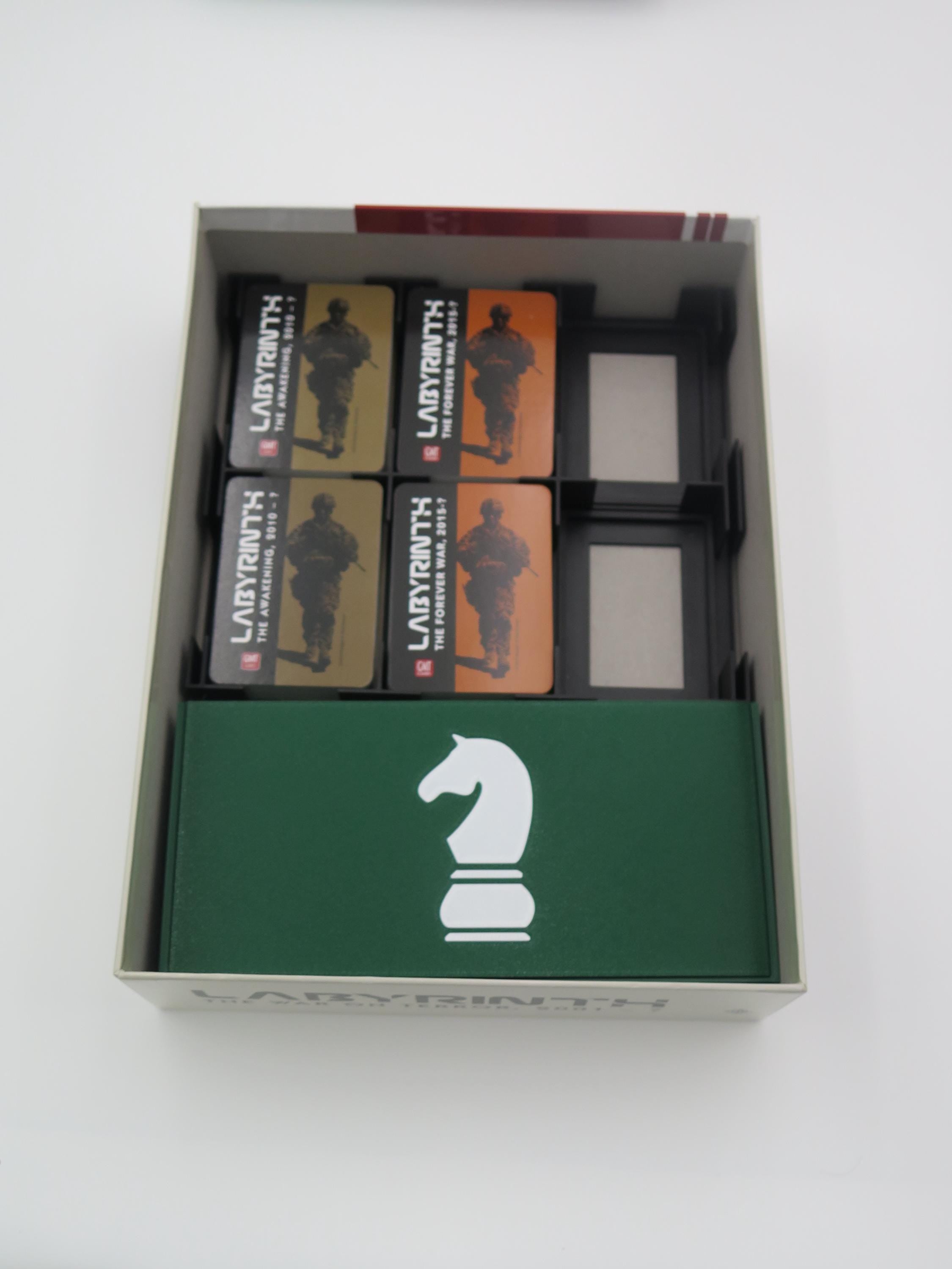 Labyrinth: The War on Terror Board Game Organizer & Insert. Compatible with all expansions.