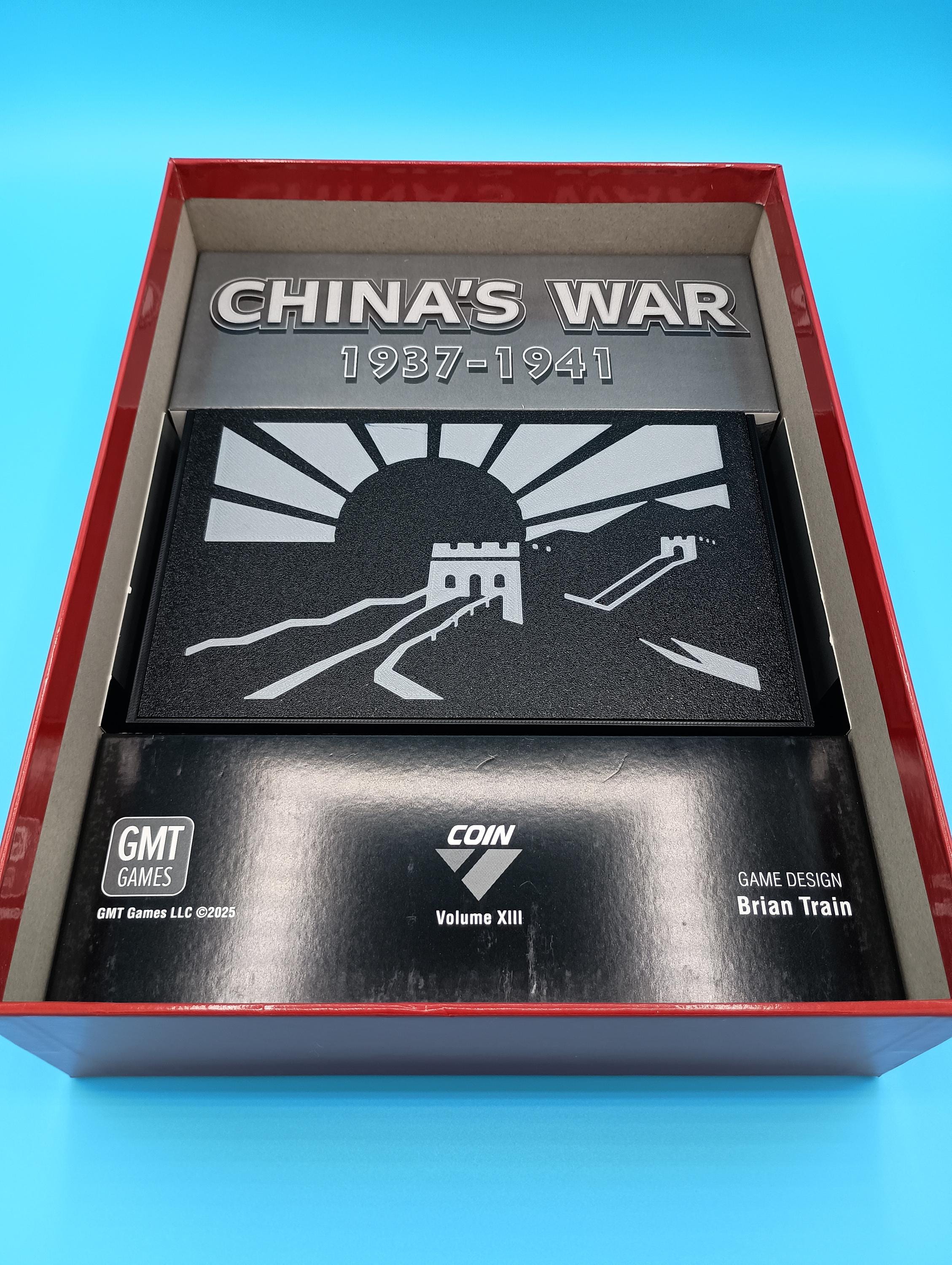 China's War Game Insert/Organizer with Sliding Dovetail Lid