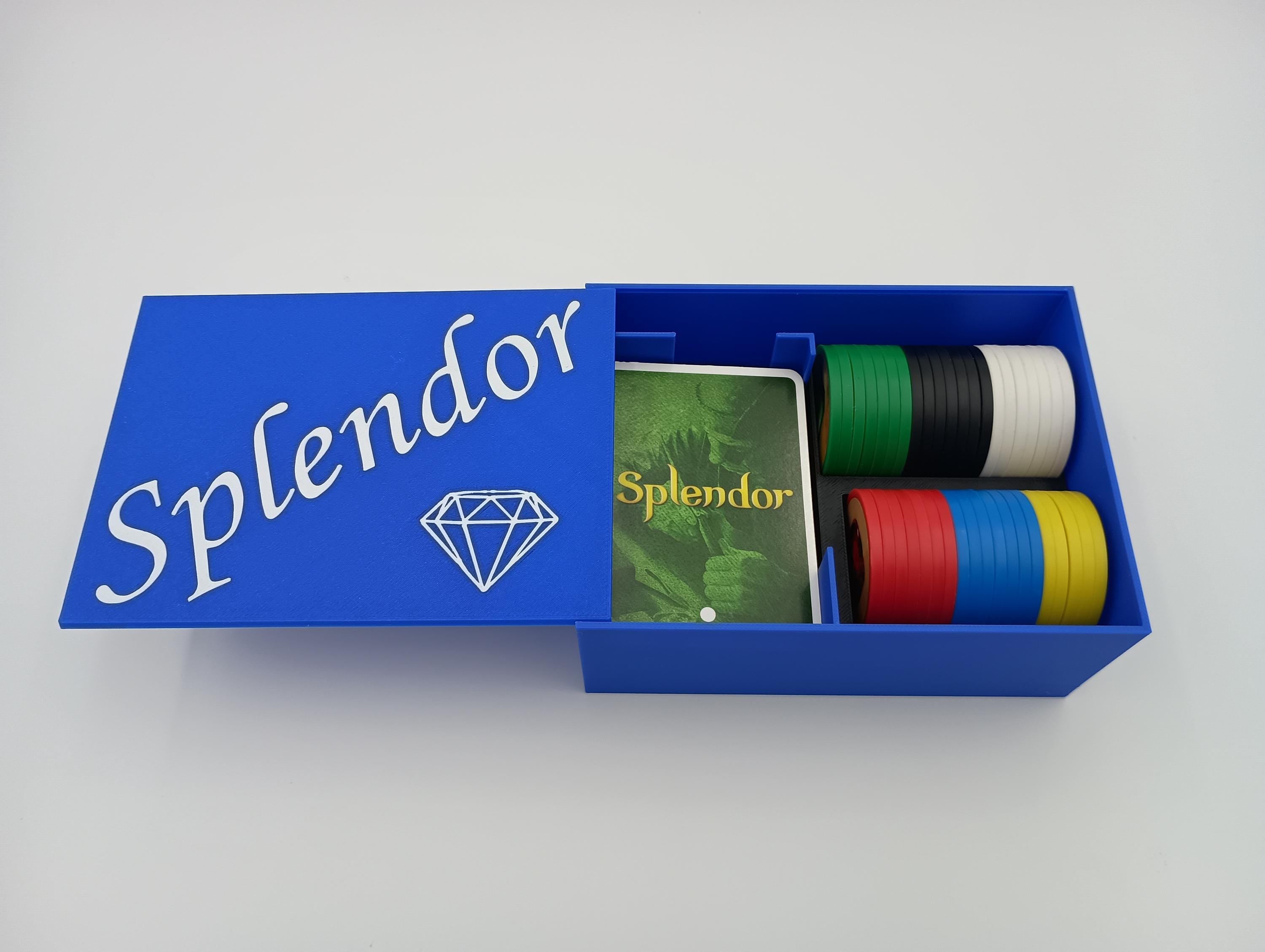 Splendor board game organizer and travel box