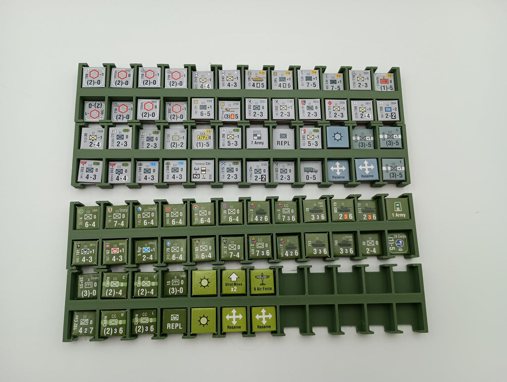 Normandy 44 Counter Organizer: Wargame Storage Insert for Mark Simonitch Games