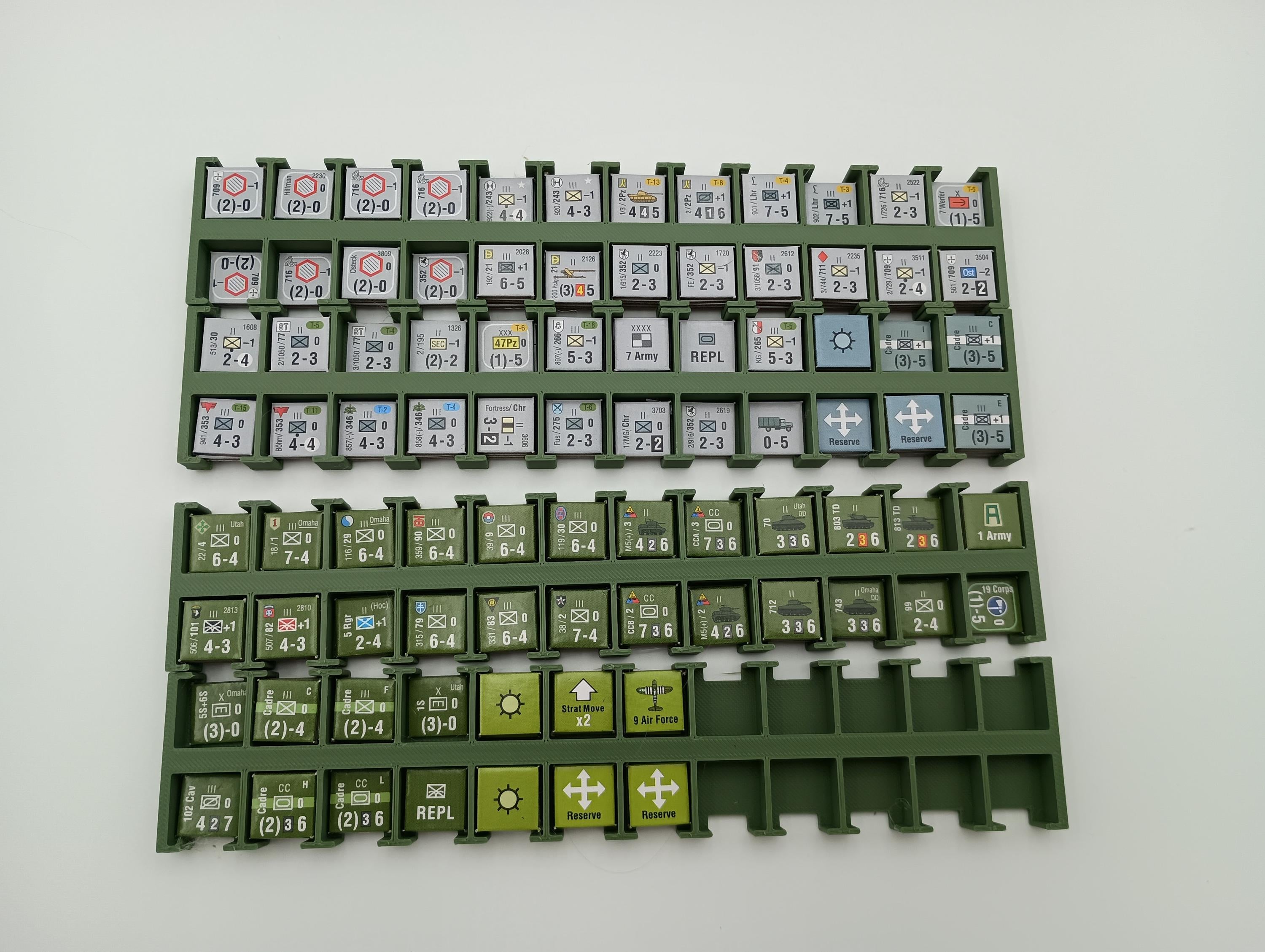 Normandy 44 Counter Organizer: Wargame Storage Insert for Mark Simonitch Games