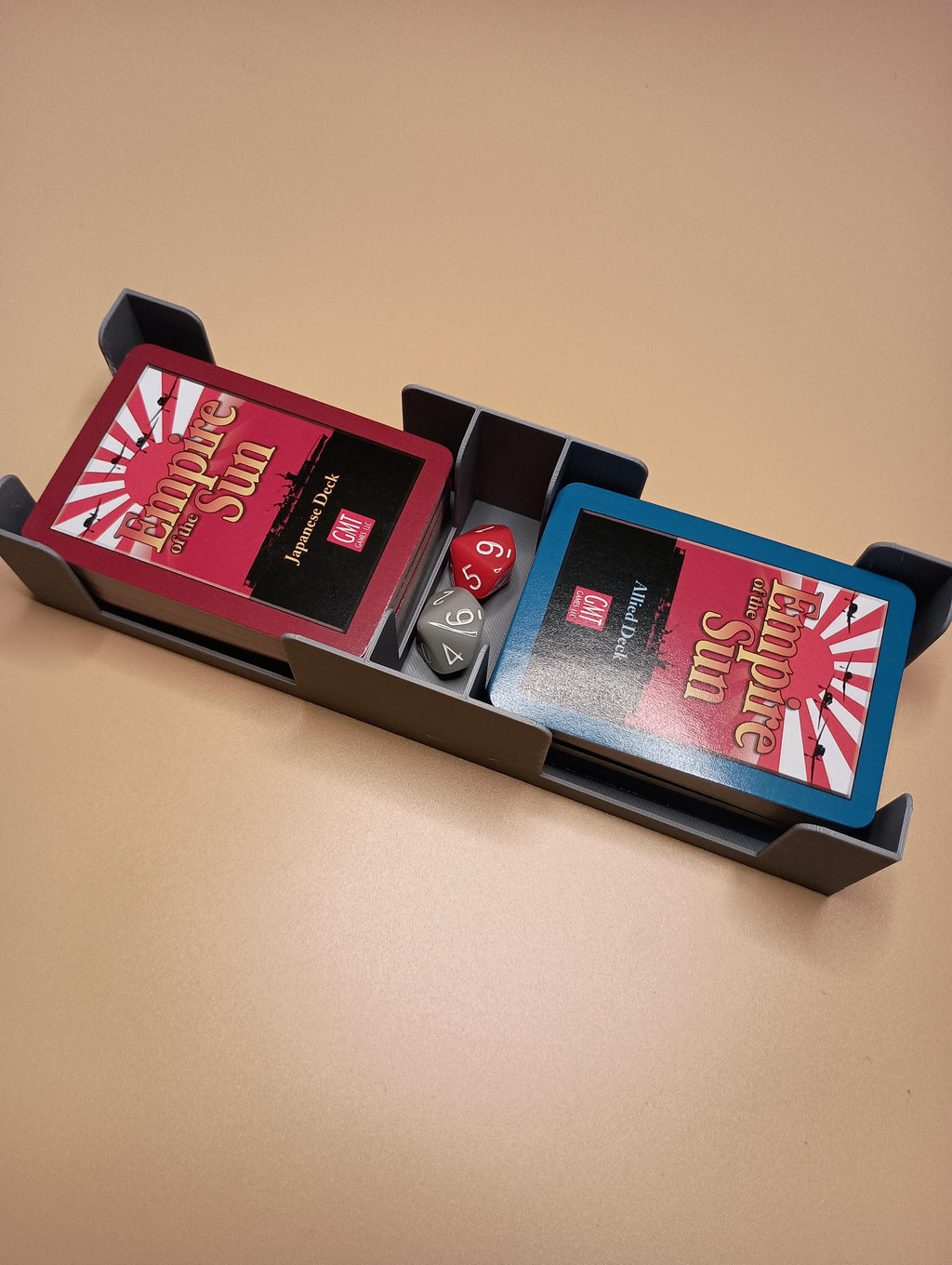 2 Card Deck & Dice Holder / Insert fits GMT Game Boxes and Standard Poker Cards