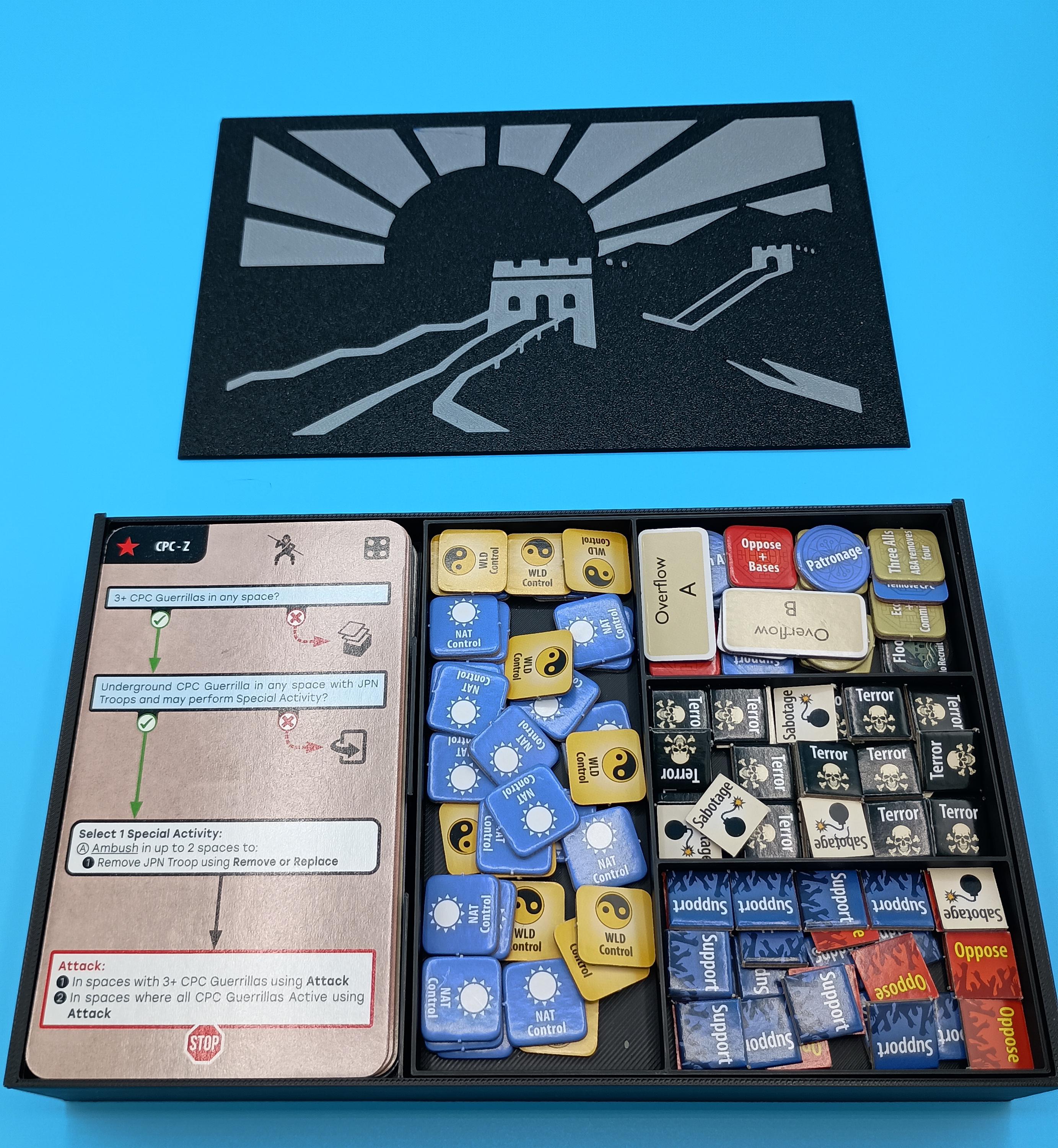 China's War Game Insert/Organizer with Sliding Dovetail Lid