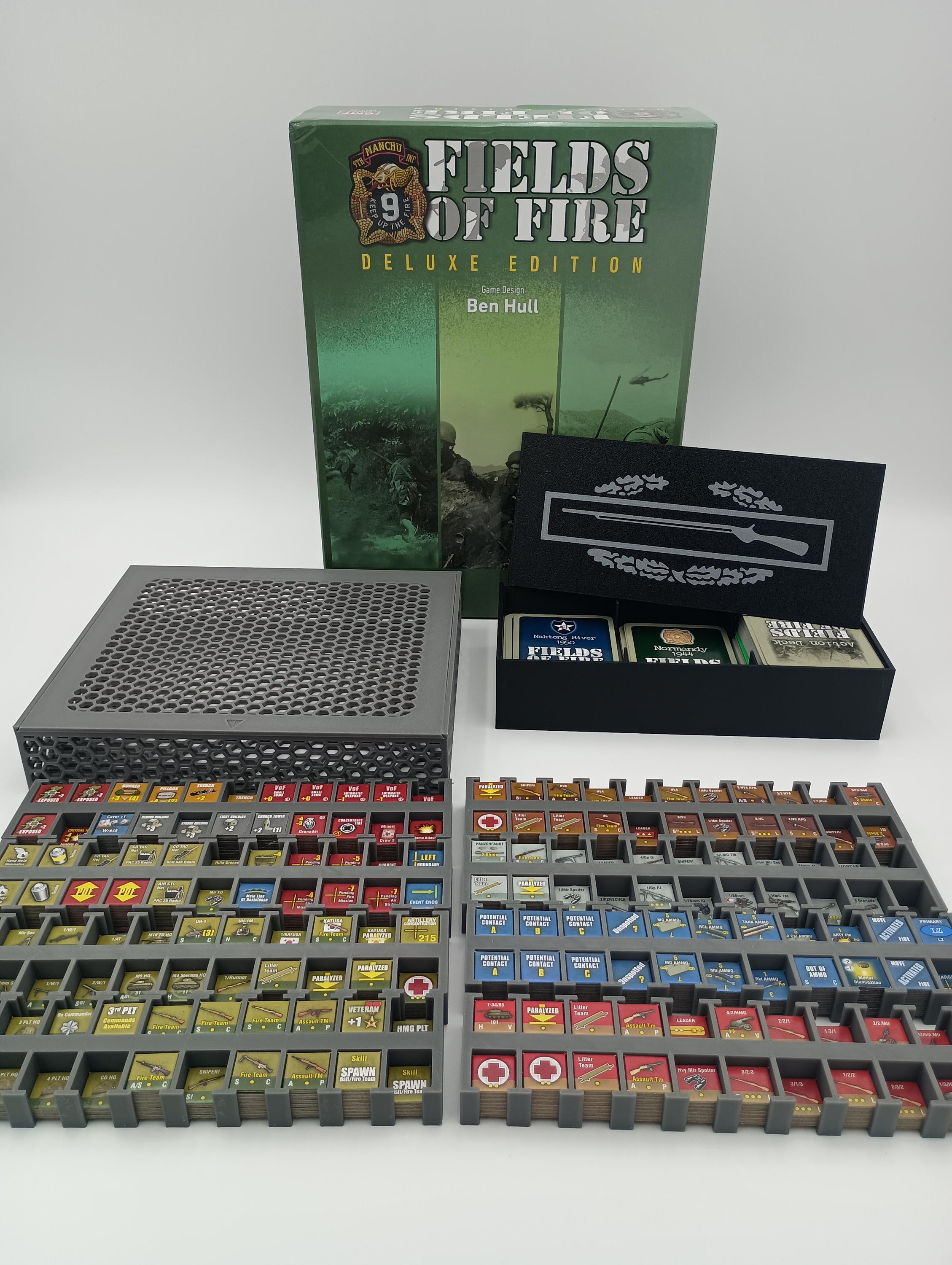 Fields of Fire Deluxe: Board Game Insert & Organizer