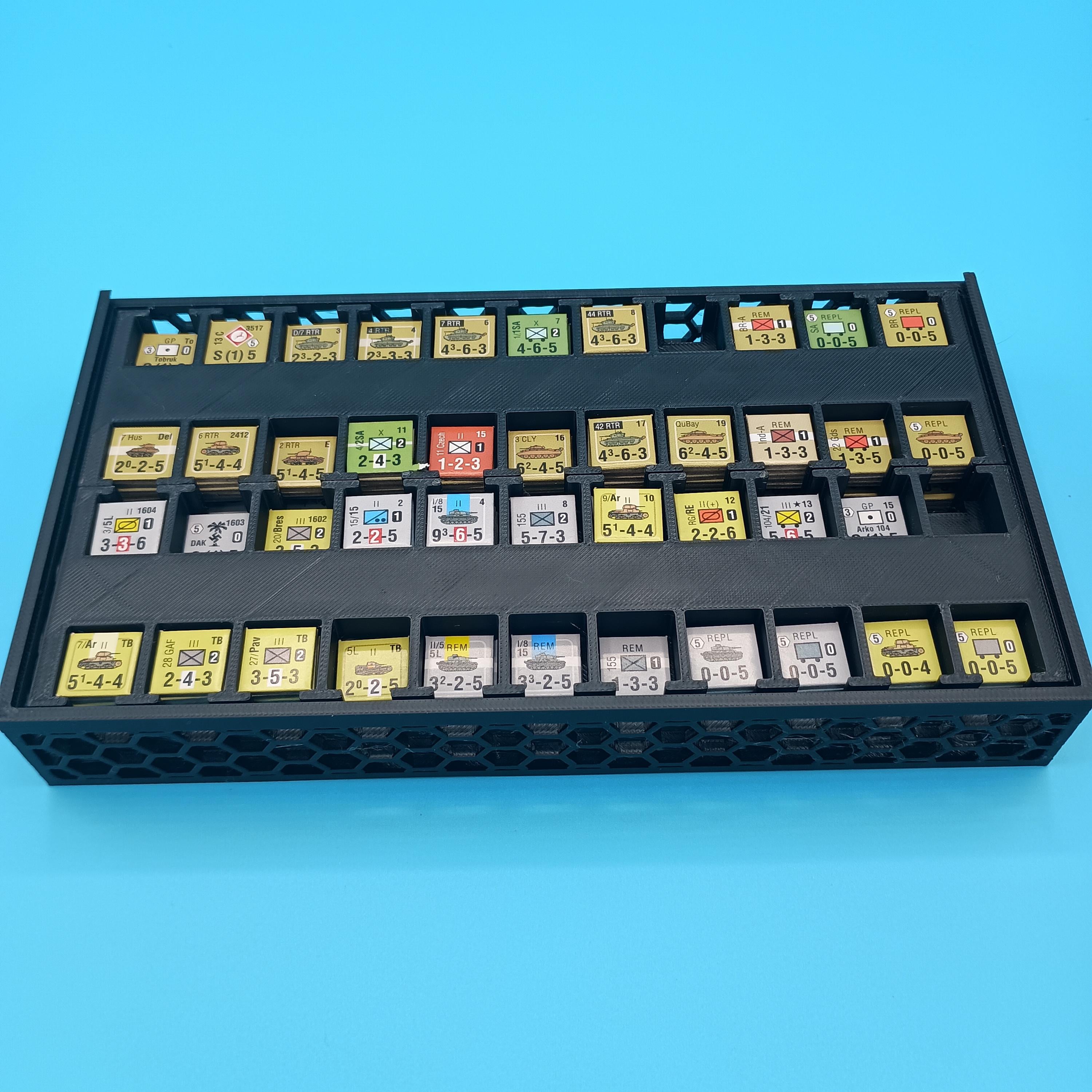North Africa 41 Insert/Organizer Wargame Counter Storage Solution for Mark Simonitch / GMT Games