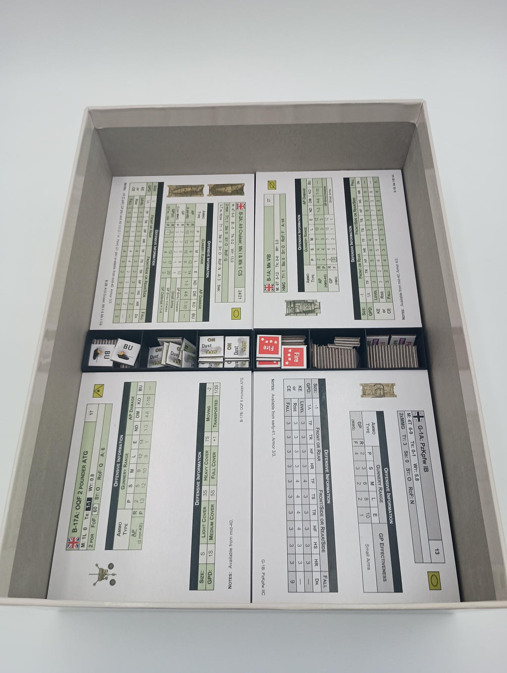 Panzer North Africa Game Insert/Organizer