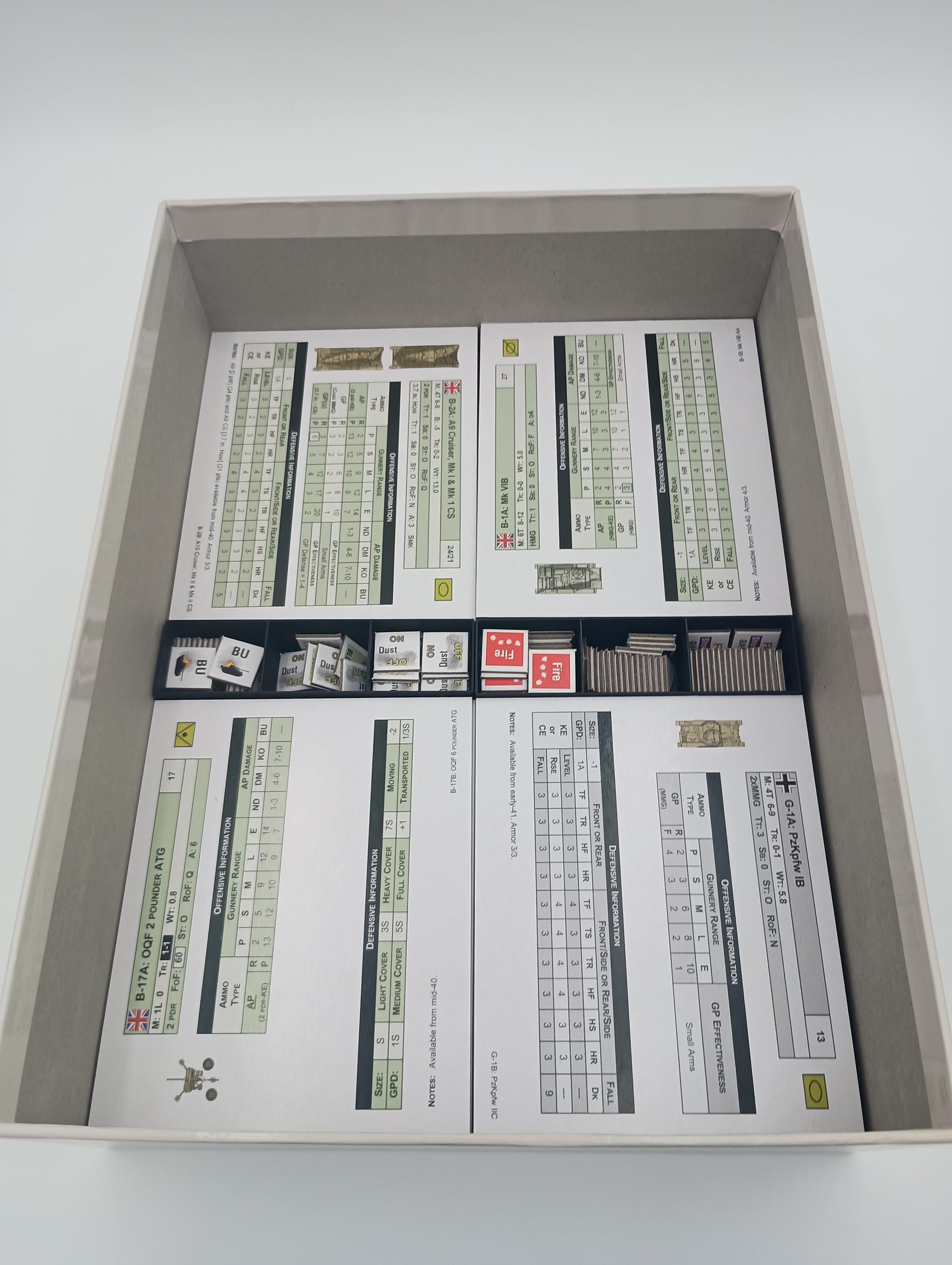Panzer North Africa Game Insert/Organizer