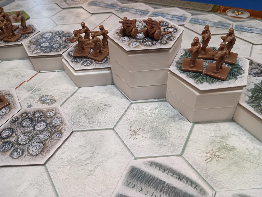 Stackable Hex Terrain Tiles 17MM: Memoir '44 & Command and Colors