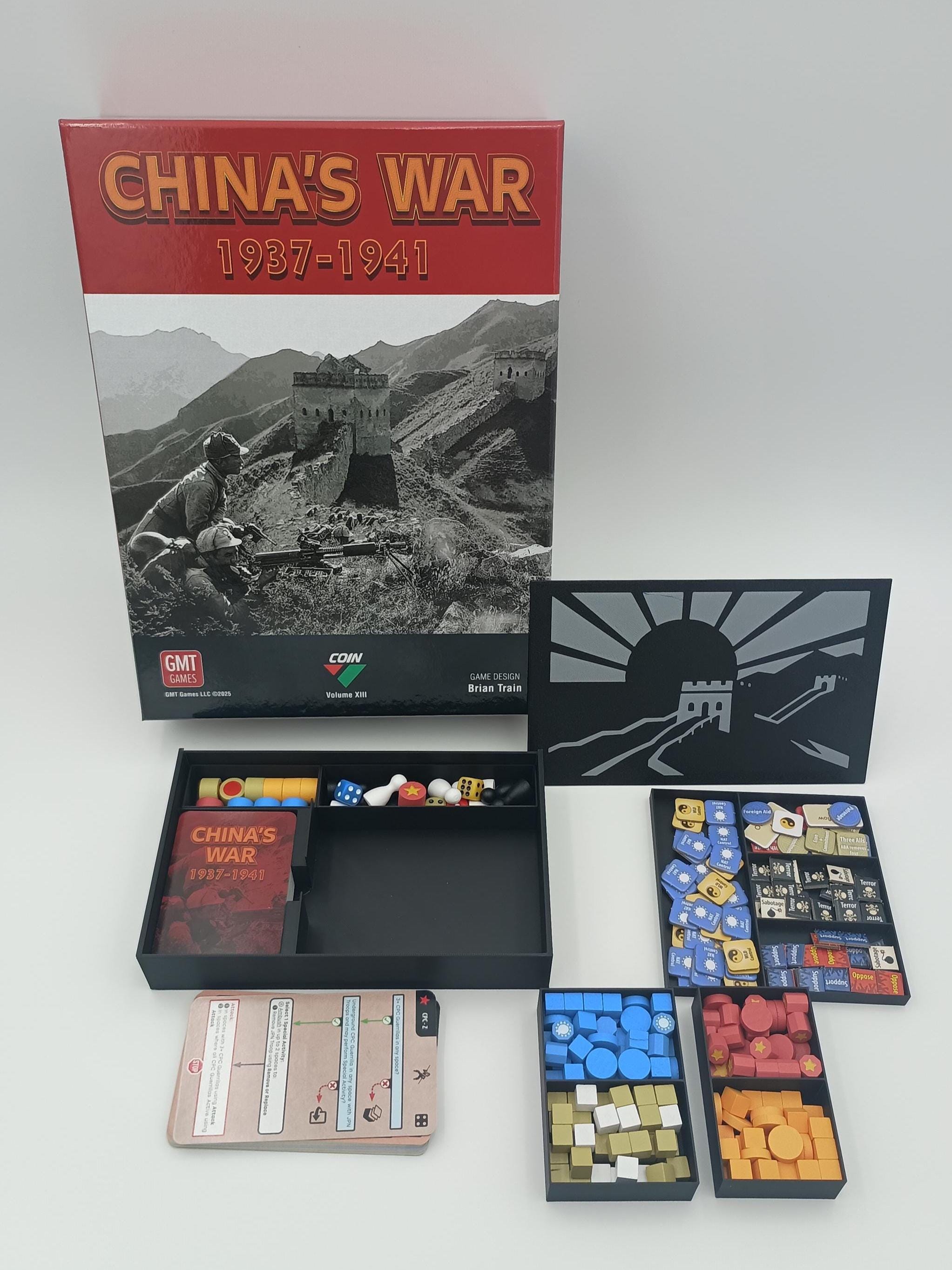 China's War Game Insert/Organizer with Sliding Dovetail Lid