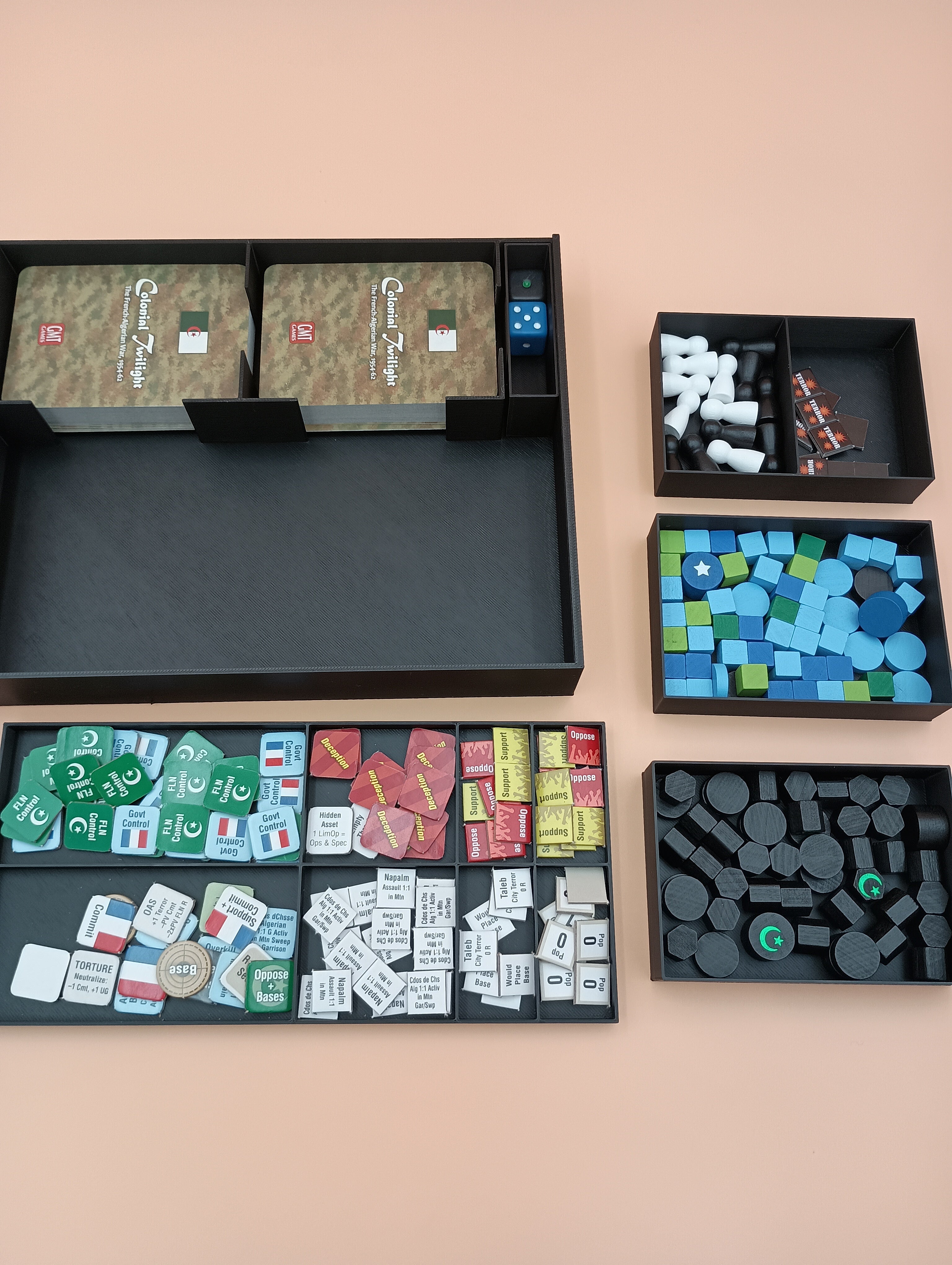 Colonial Twilight: The French Algerian War Board Game Organizer