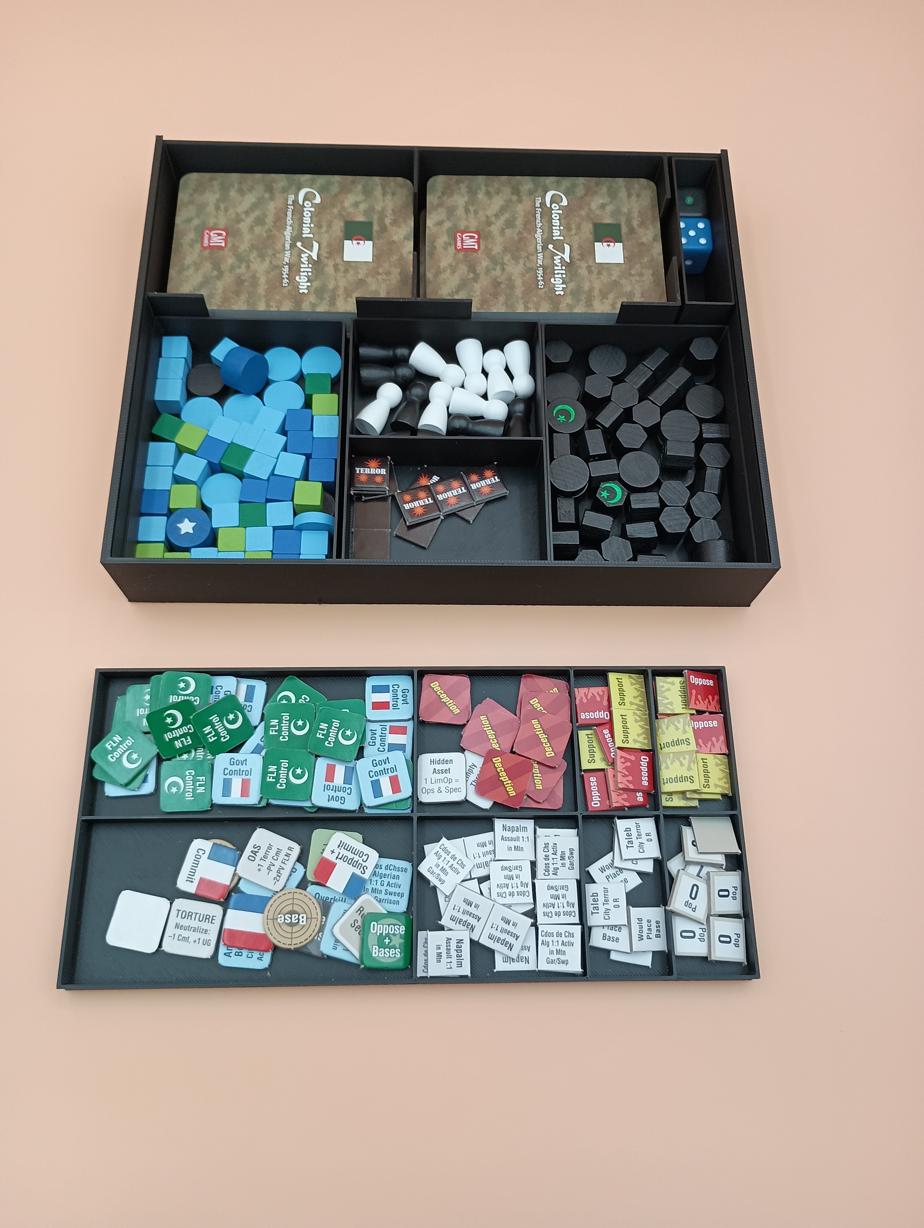 Colonial Twilight: The French Algerian War Board Game Organizer