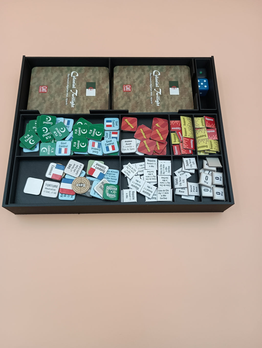 Colonial Twilight: The French Algerian War Board Game Organizer