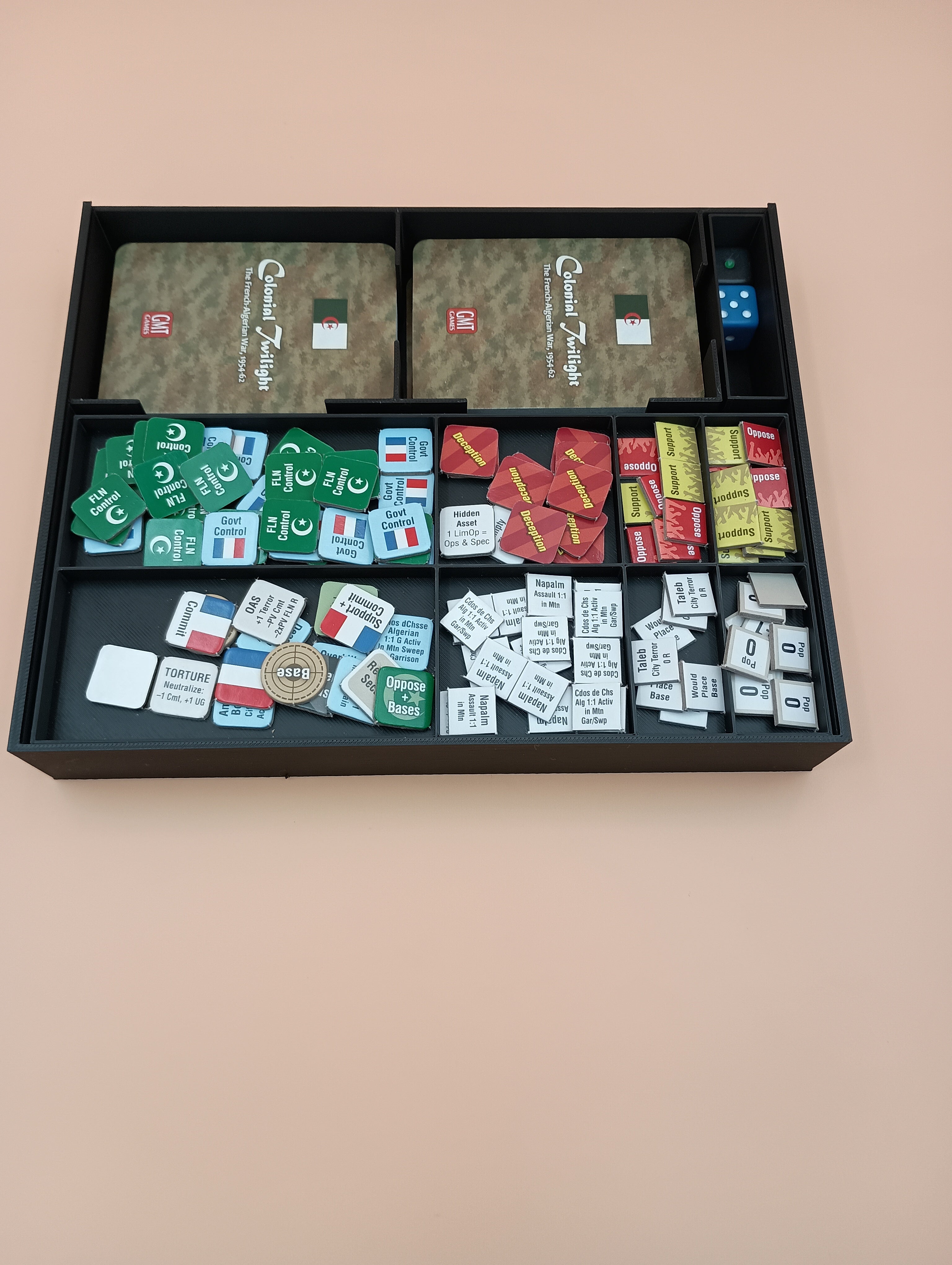 Colonial Twilight: The French Algerian War Board Game Organizer