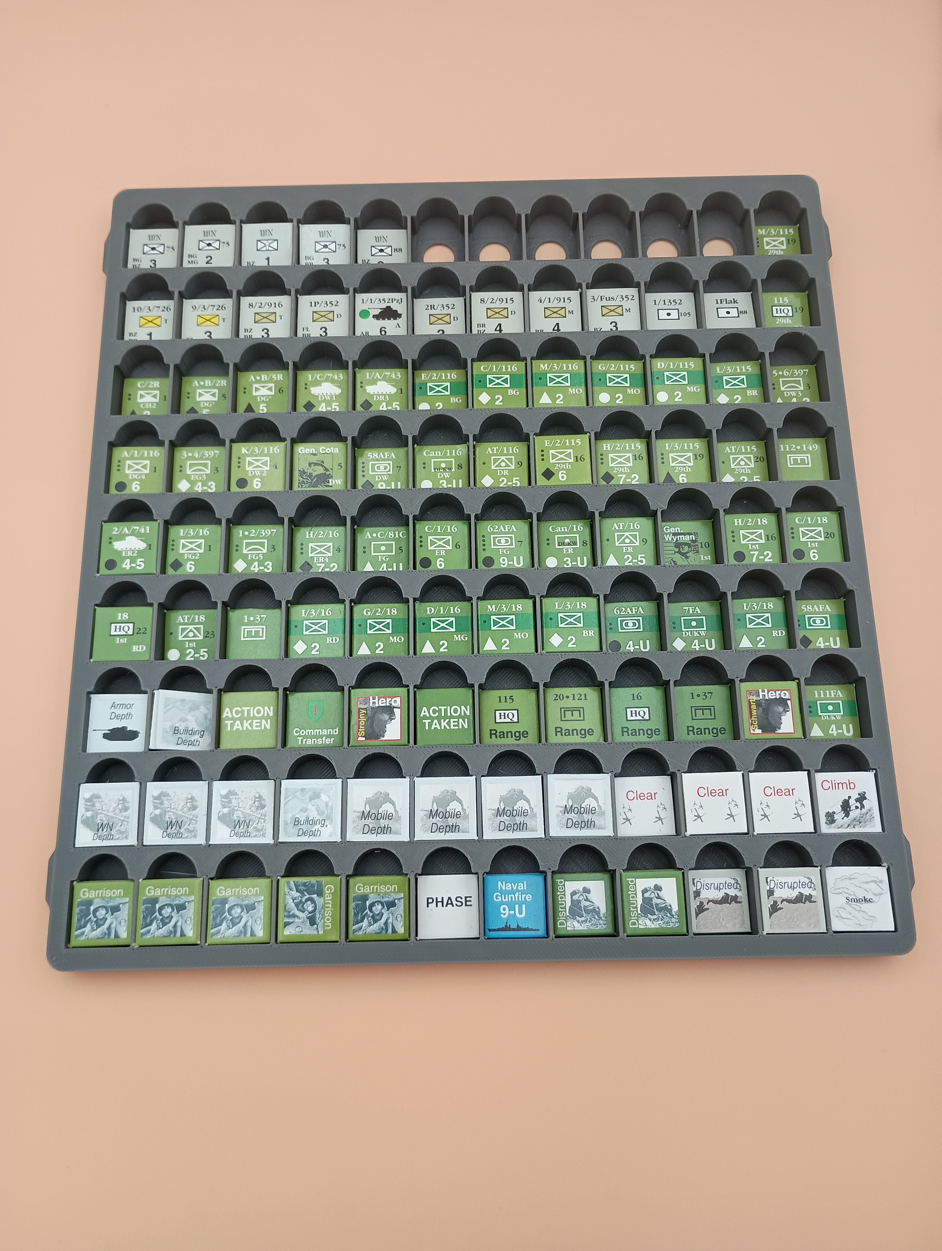 D-Day at Omaha Beach Board Game Organizer And Counter Storage