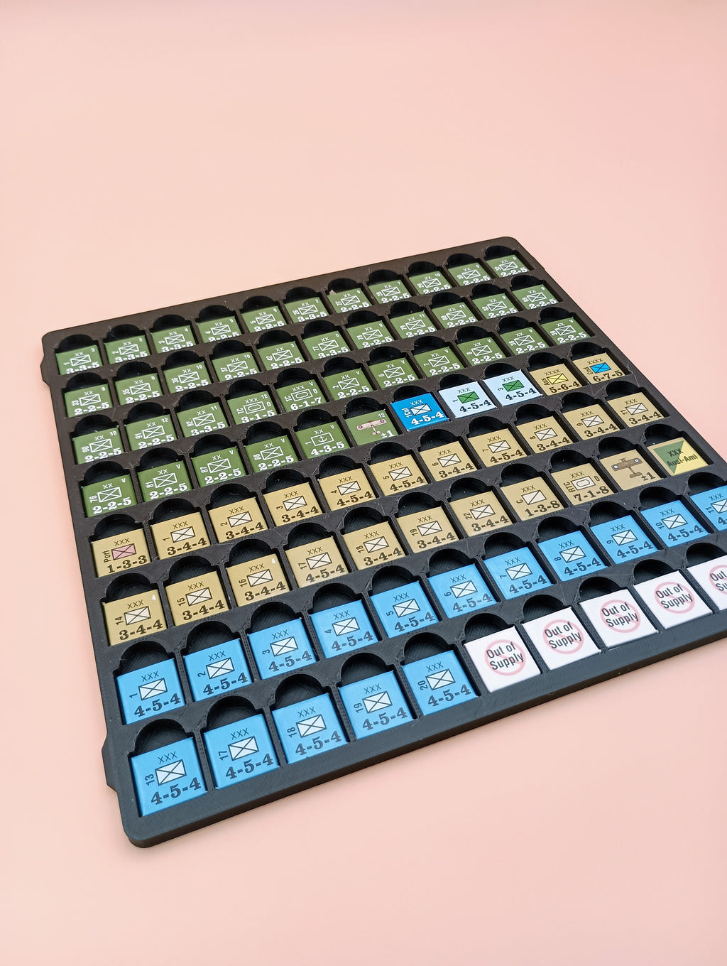 Wargame Counter Storage Tray: 5/8" Lidded for Vertical Storage