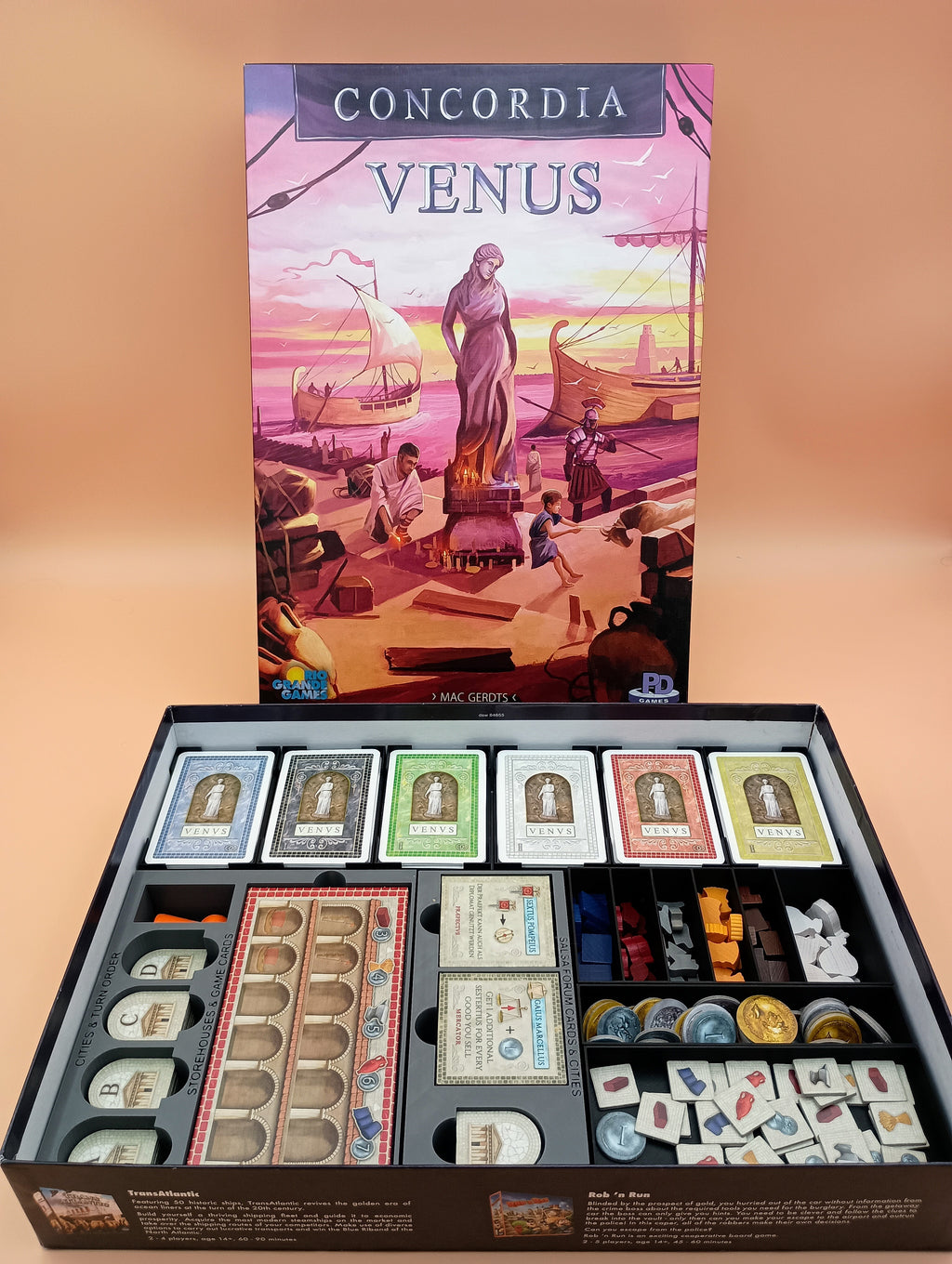 Concordia Venus Board Game Organizer for Salsa + Solitaria Expansions