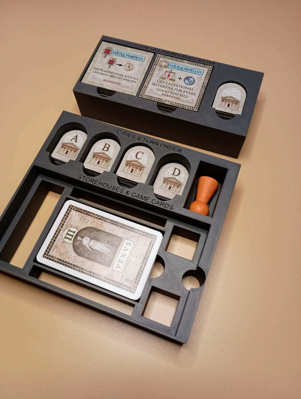 Concordia Venus Board Game Organizer for Salsa + Solitaria Expansions