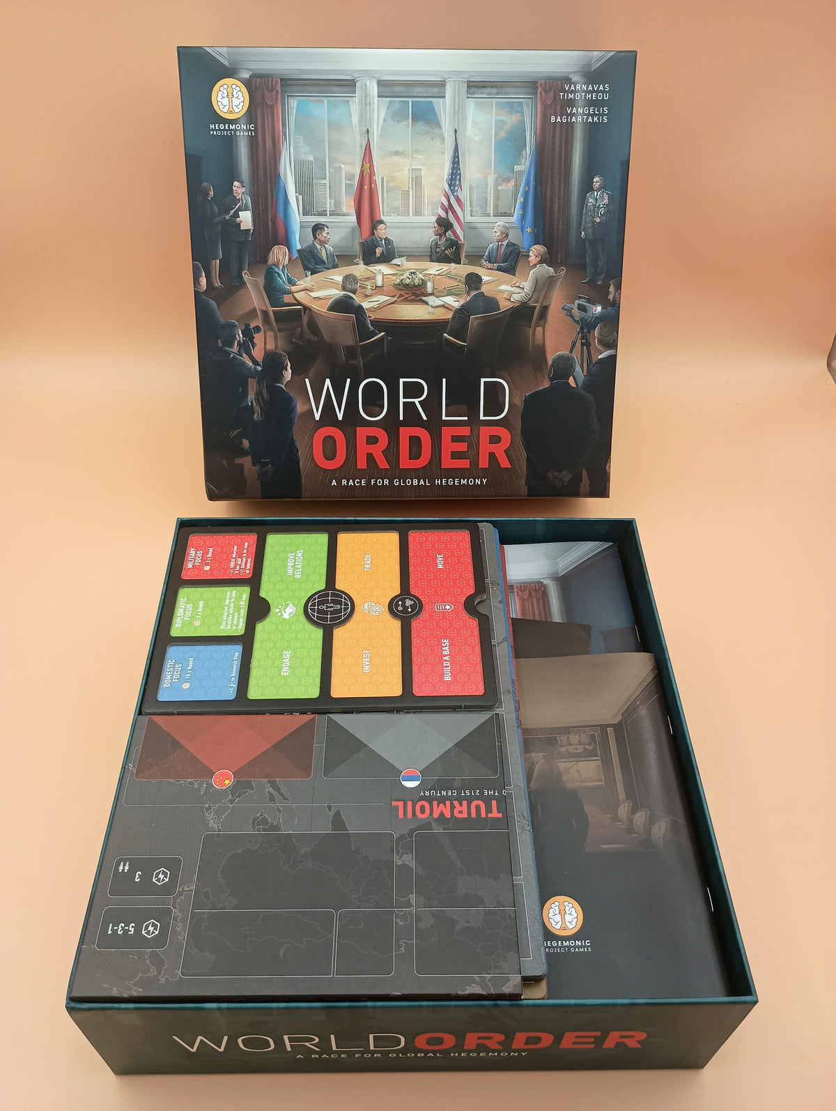 World Order Premium Game Organizer Handles World in Turmoil and Diplomacy & Dominance