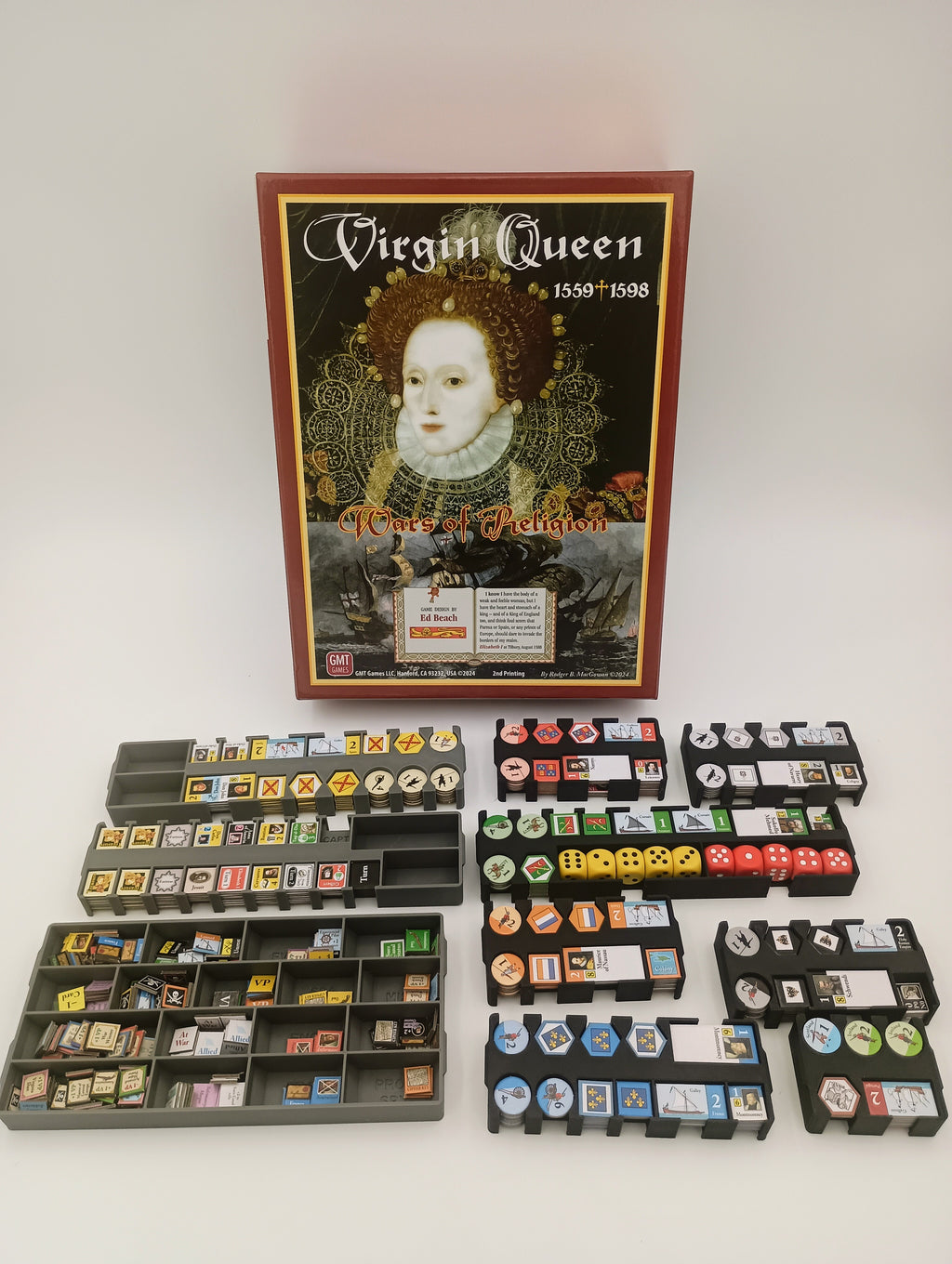 Virgin Queen Board Game Organizer & Insert