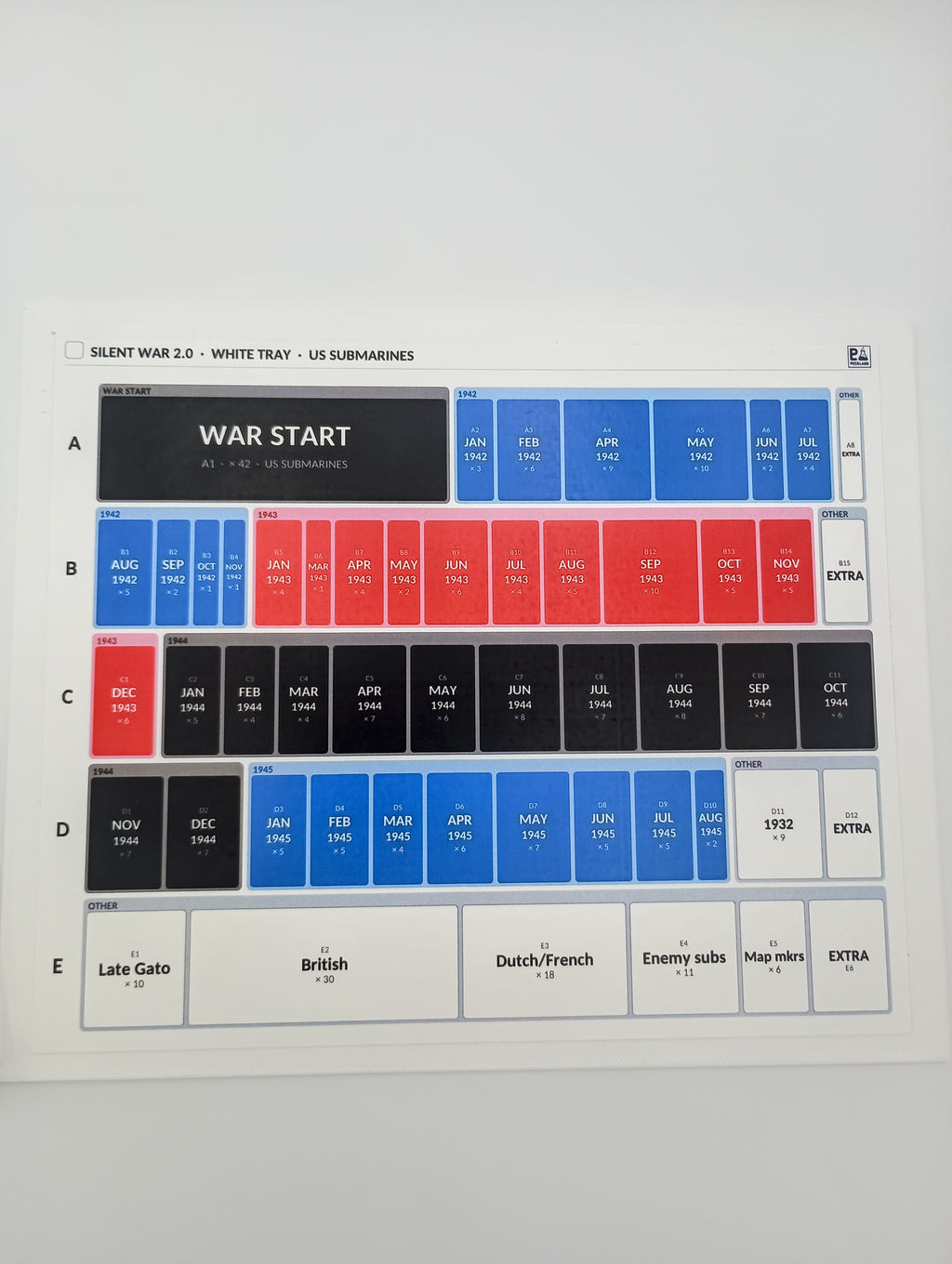 Silent War 2.0 Game Insert / Organizer